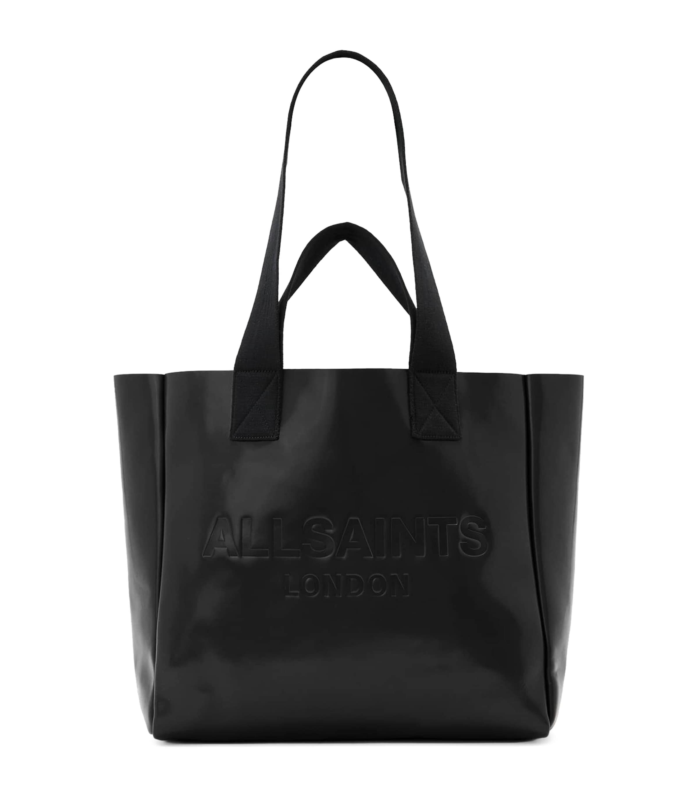 Allsaints Leather Izzy Tote Bag In Black