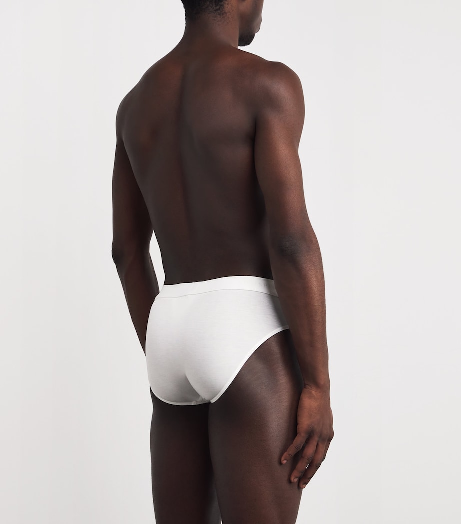 Tencel-Blend Stretch Briefs WHAA - WHITE Image 3