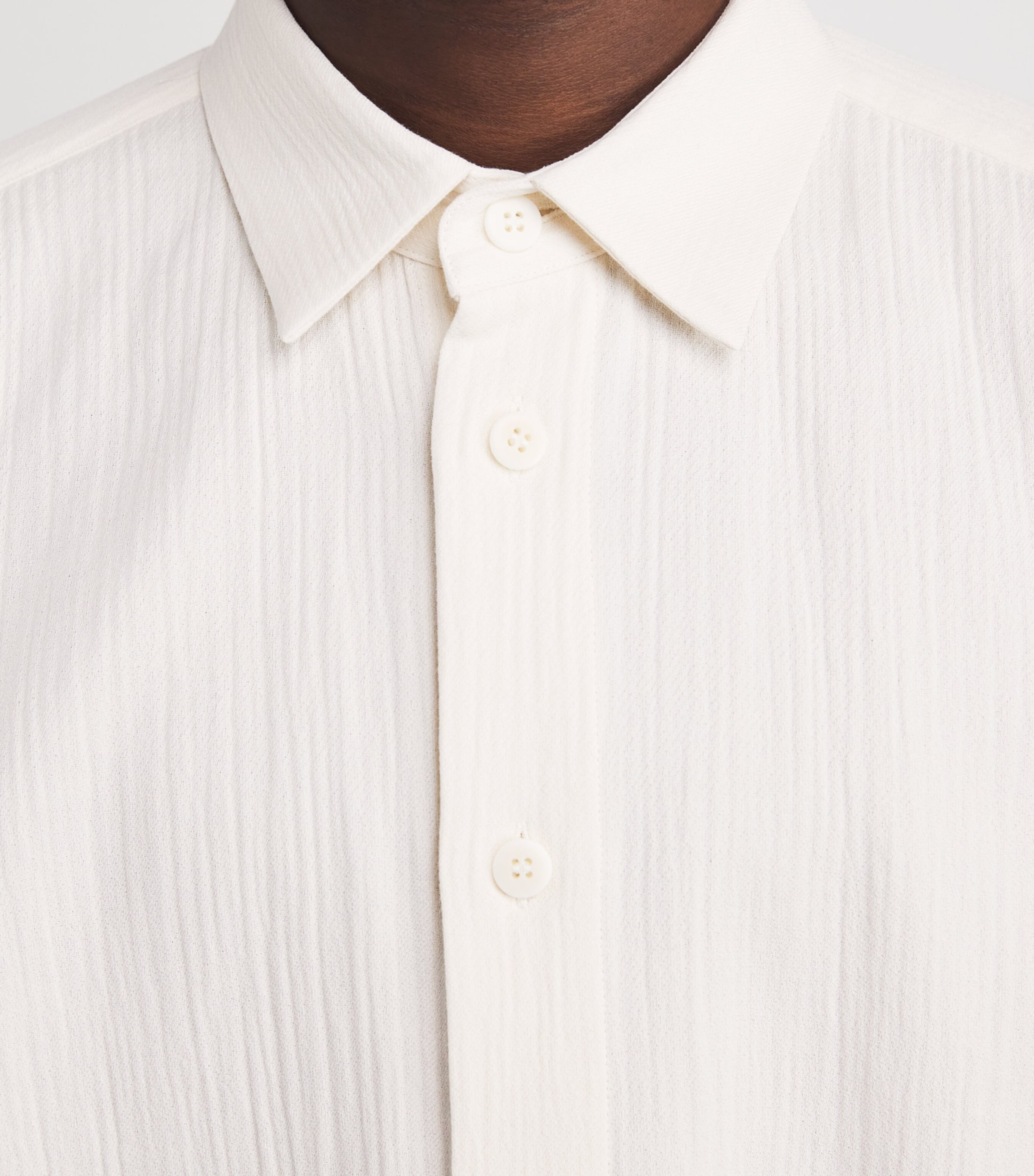 Double Weave Crepe Shirt 02-OFF-WHITE Image 6