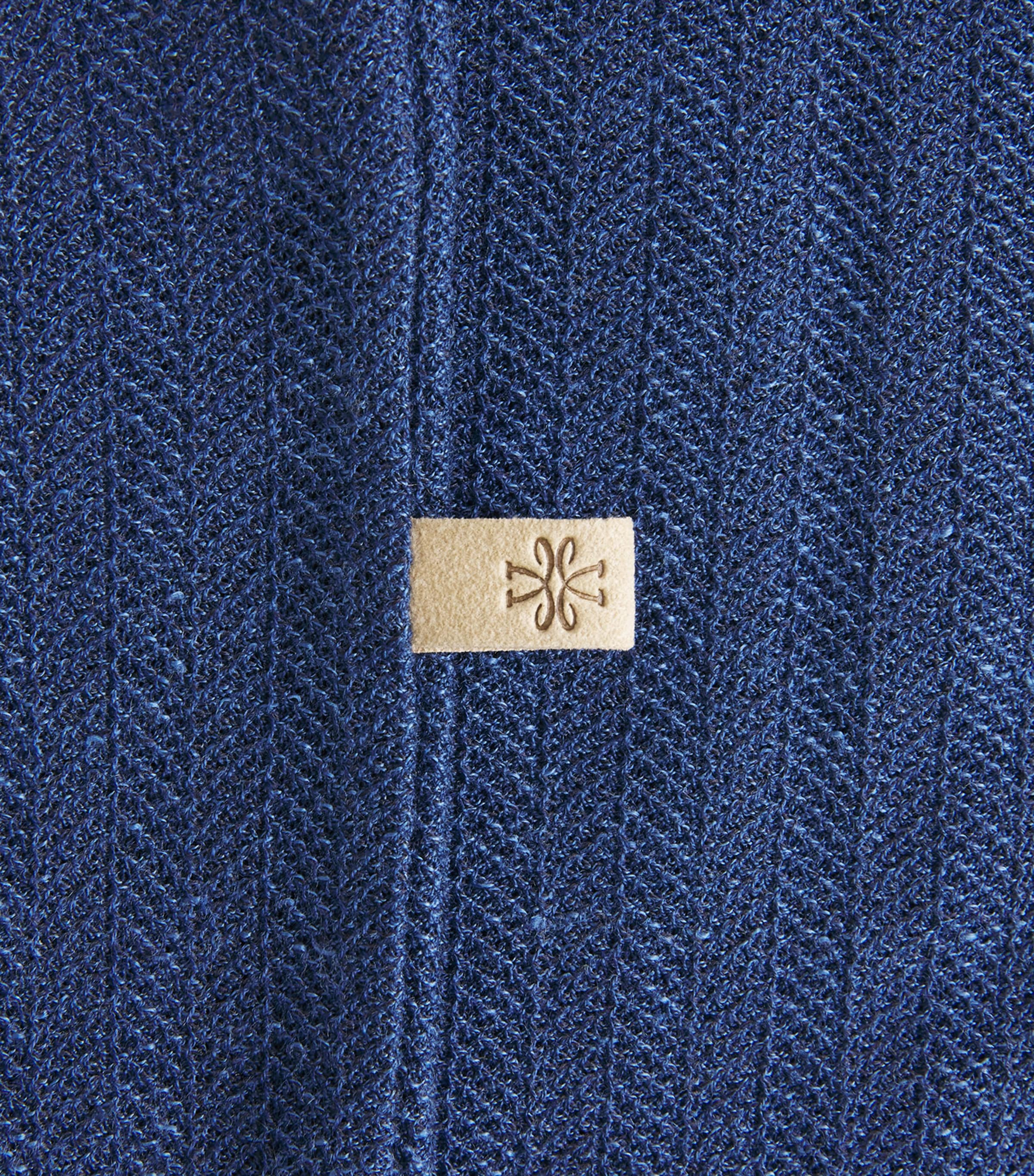 JACOB COHËN Mens Geometric Polo Shirt Navy Image 6