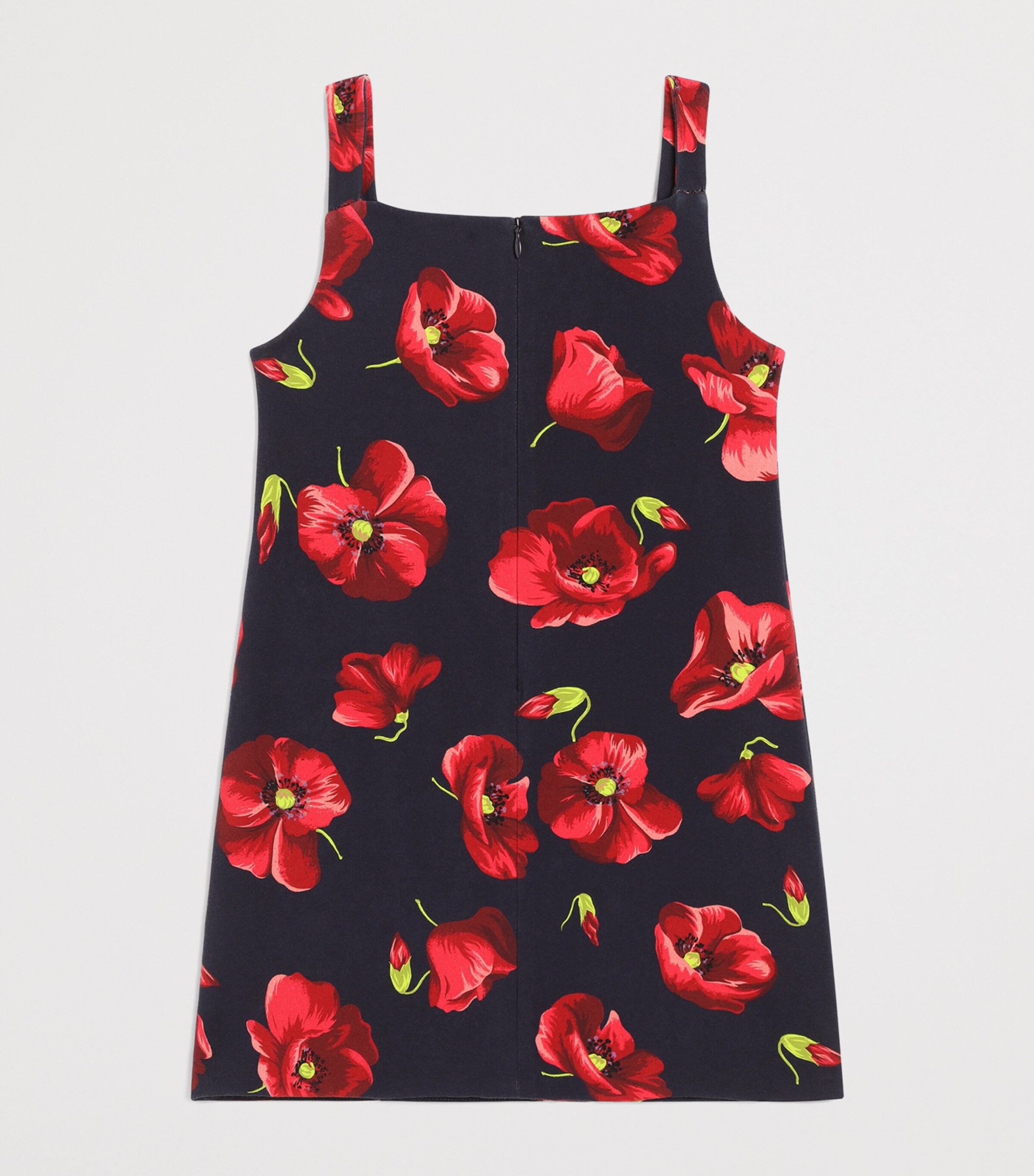 Dolce&Gabbana Kids Stretch-Cotton Floral Dress (8-12+ Years) Papavero Dist Image 2