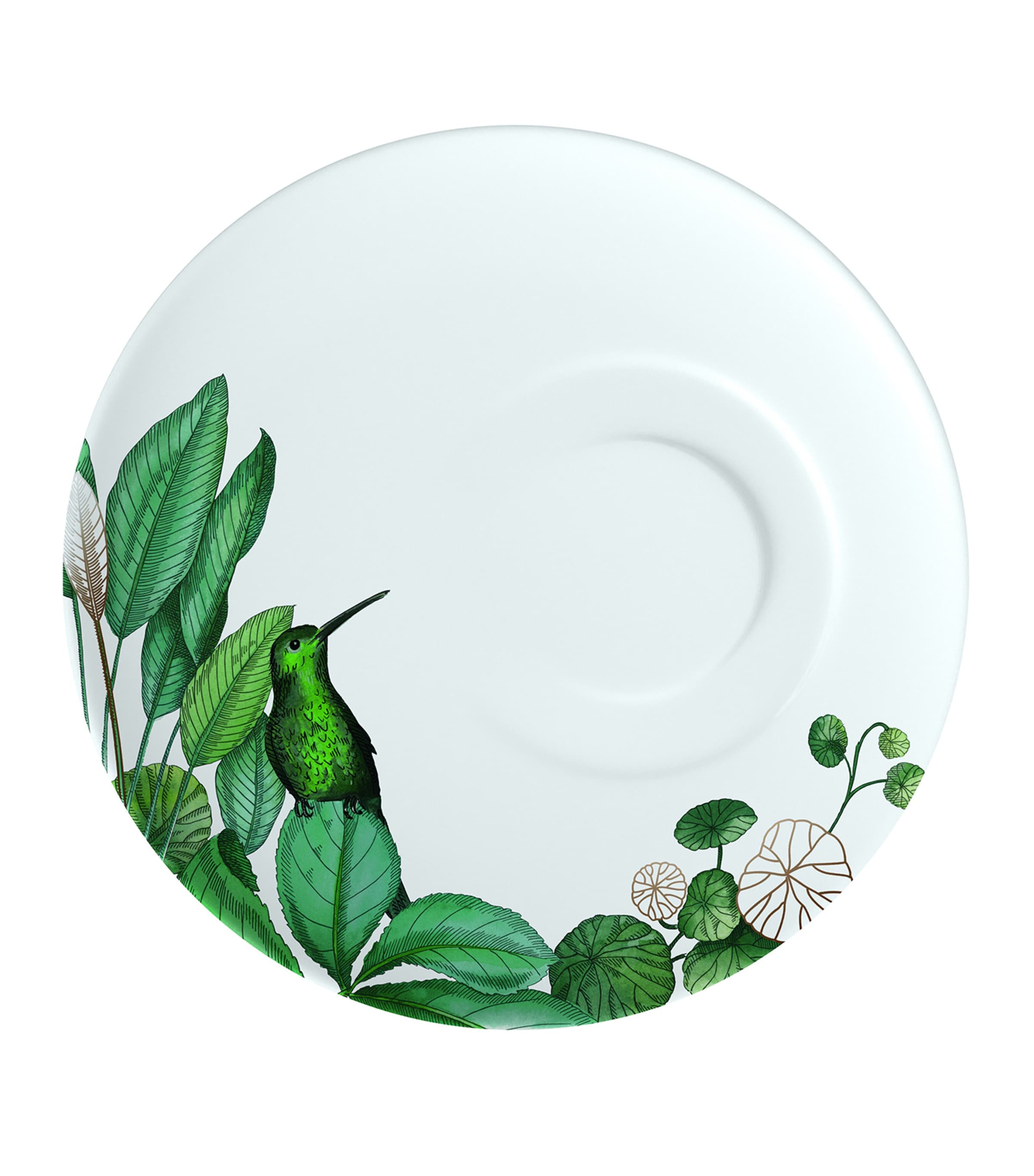 Villeroy & Boch Avarua Leaf-print Porcelain Saucer 18.5cm