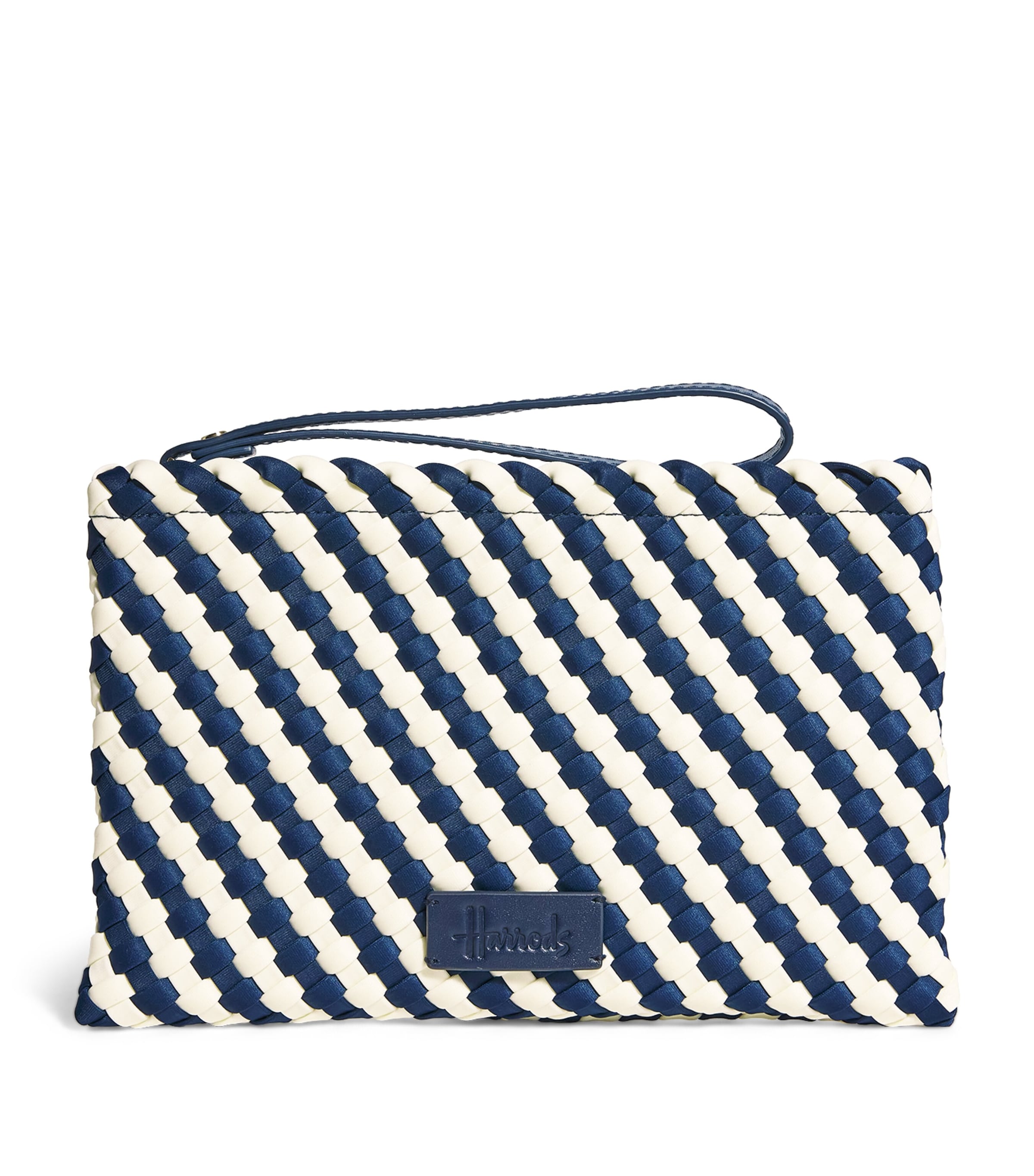 Harrods Neoprene Woven Pouch In Black
