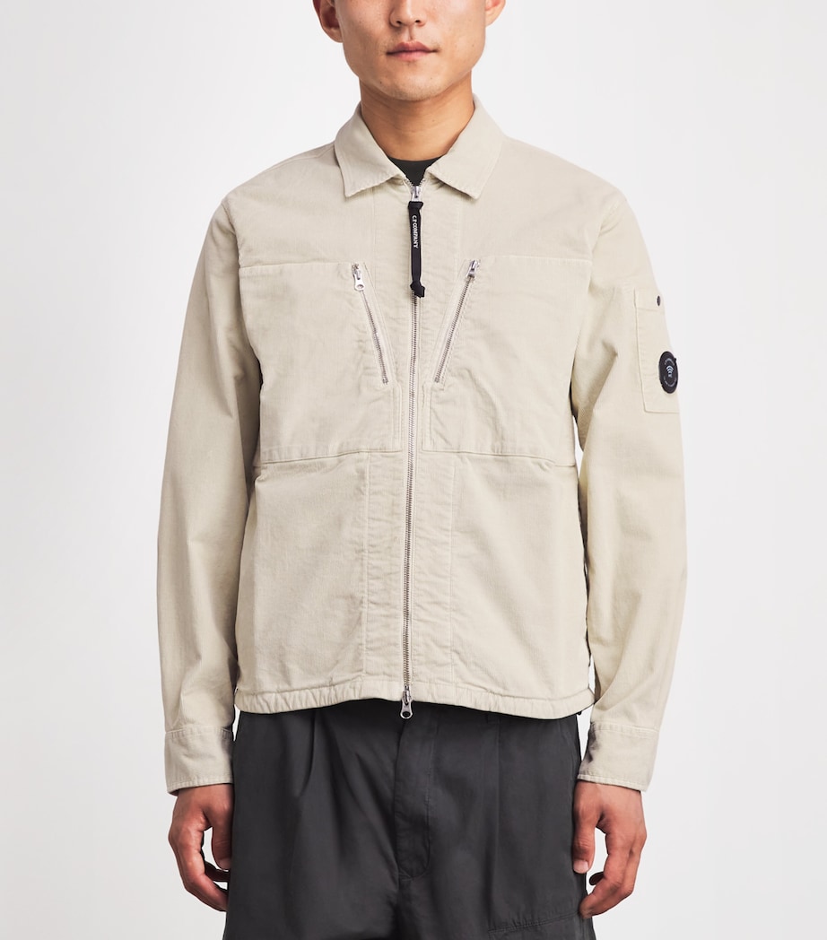 C.P. Company Mens Corduroy Lens Zip-Up Overshirt Image 4