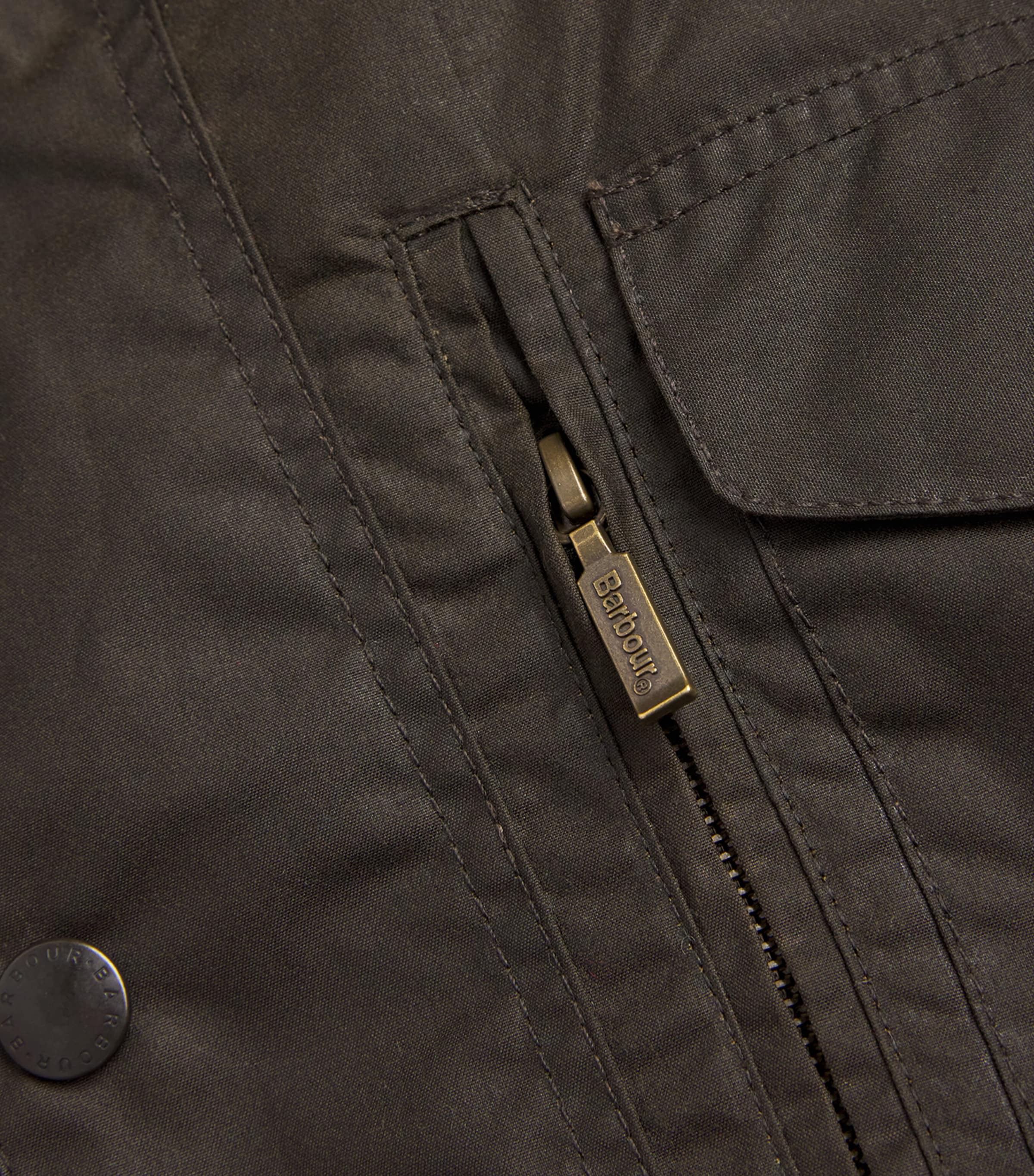 Barbour Mens Waxed Sapper Jacket Olive Image 5