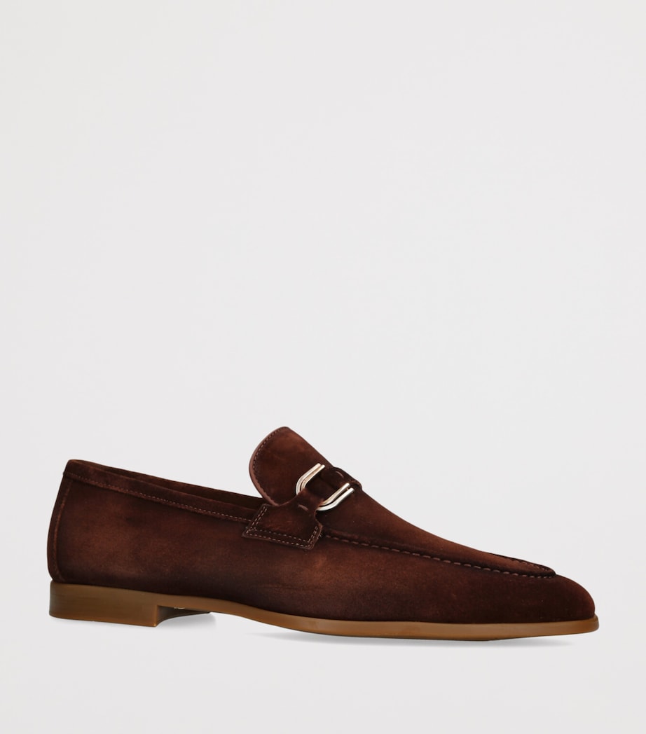 Magnanni Suede Seneca Tassel Loafers Tan Image 3