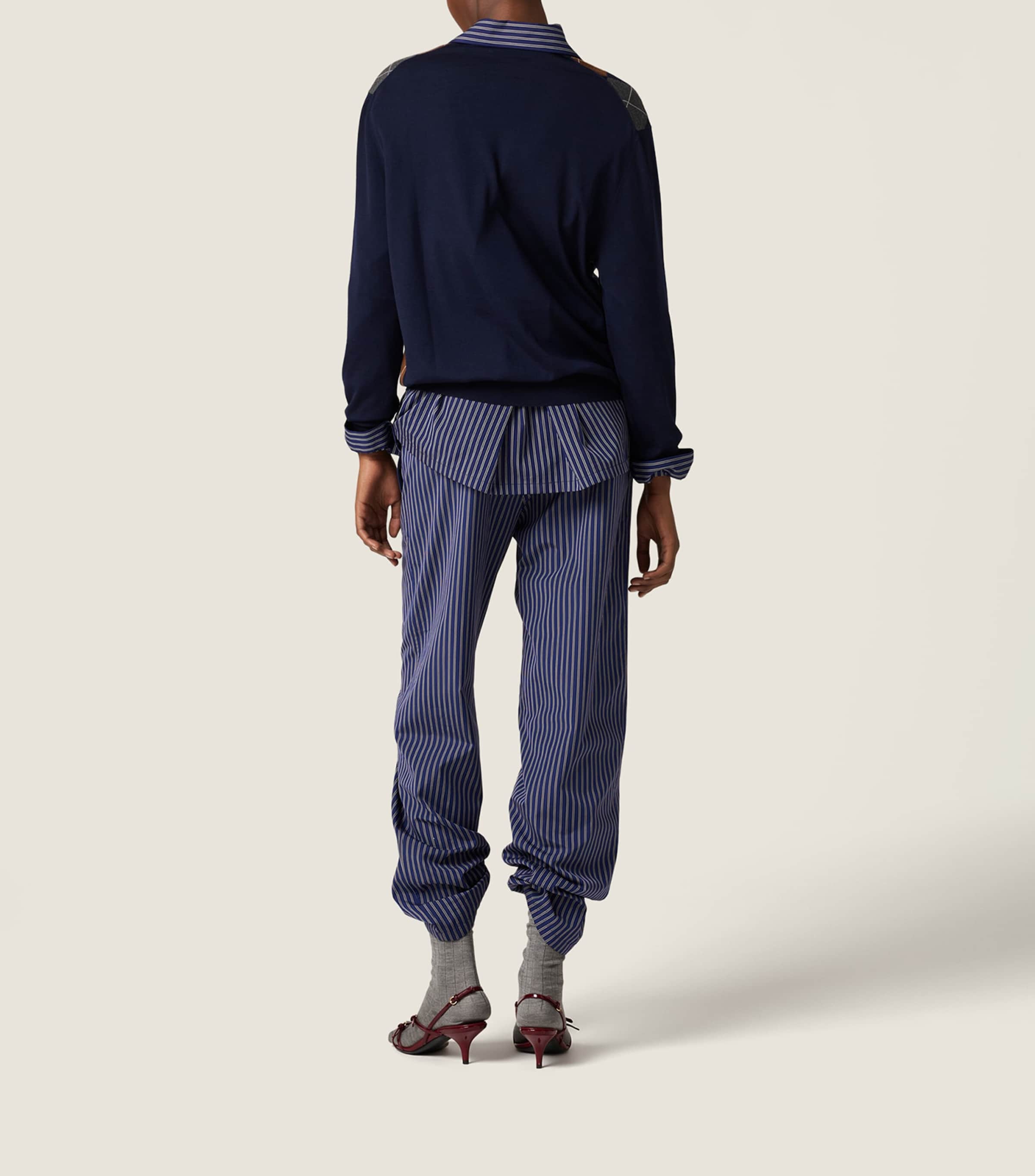 Wool Argyle Sweater F0008 Image 5