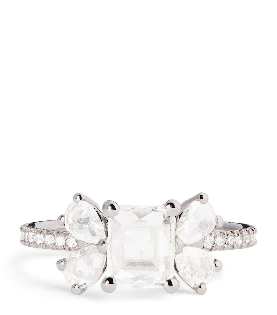 Suzanne Kalan White Gold and Diamond One of a Kind Butterfly Ring Wg/wd Image 1