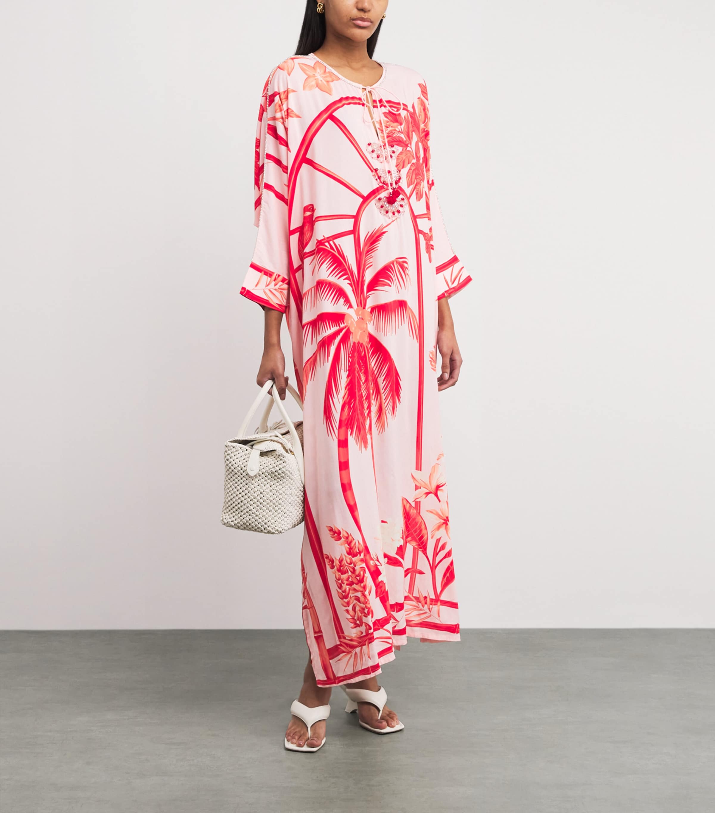 Studded Batwing Maxi Kaftan Dress BLUSH/COCONUT Image 2