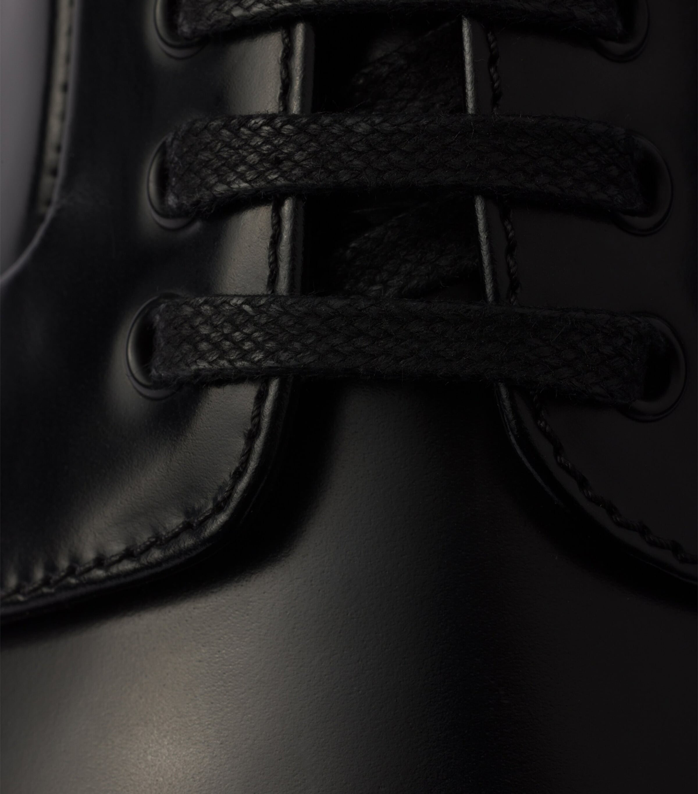 Brushed Leather Flatform Shoes F0002 Image 6