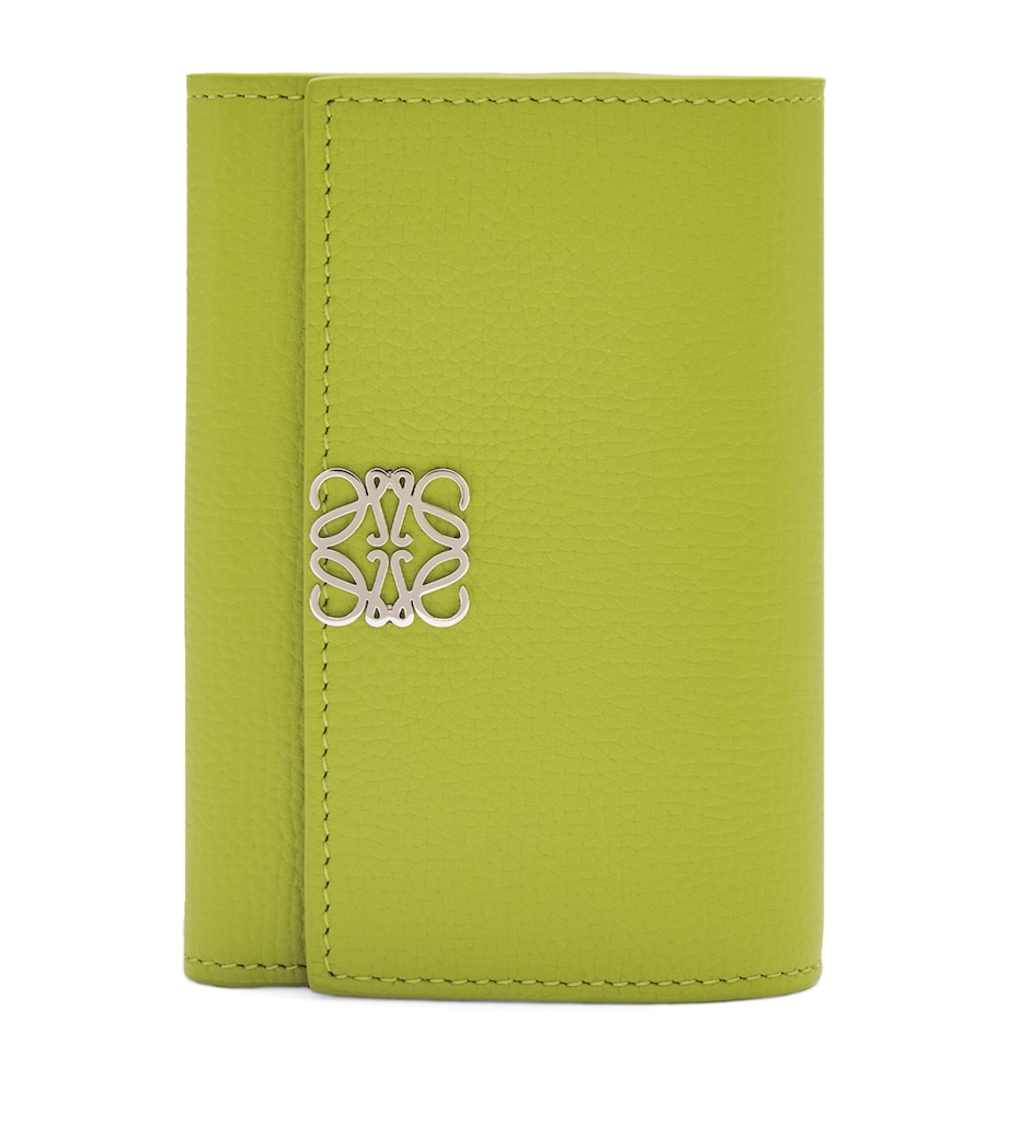 Leather Anagram Vertical Wallet MEADOW GREEN Image 1