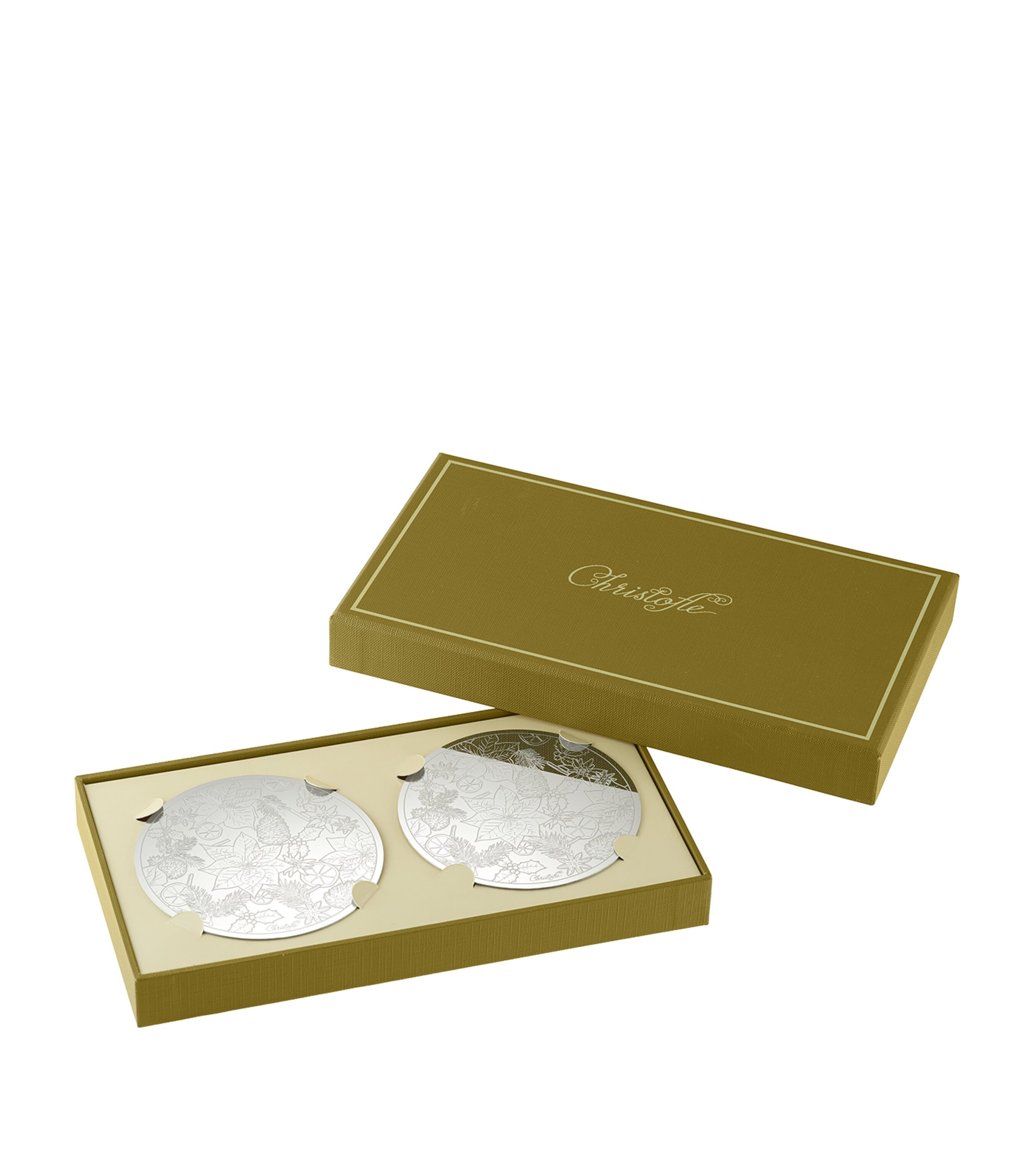 Christofle Bouquet Givré Coasters (Set of 2) Silver Image 3