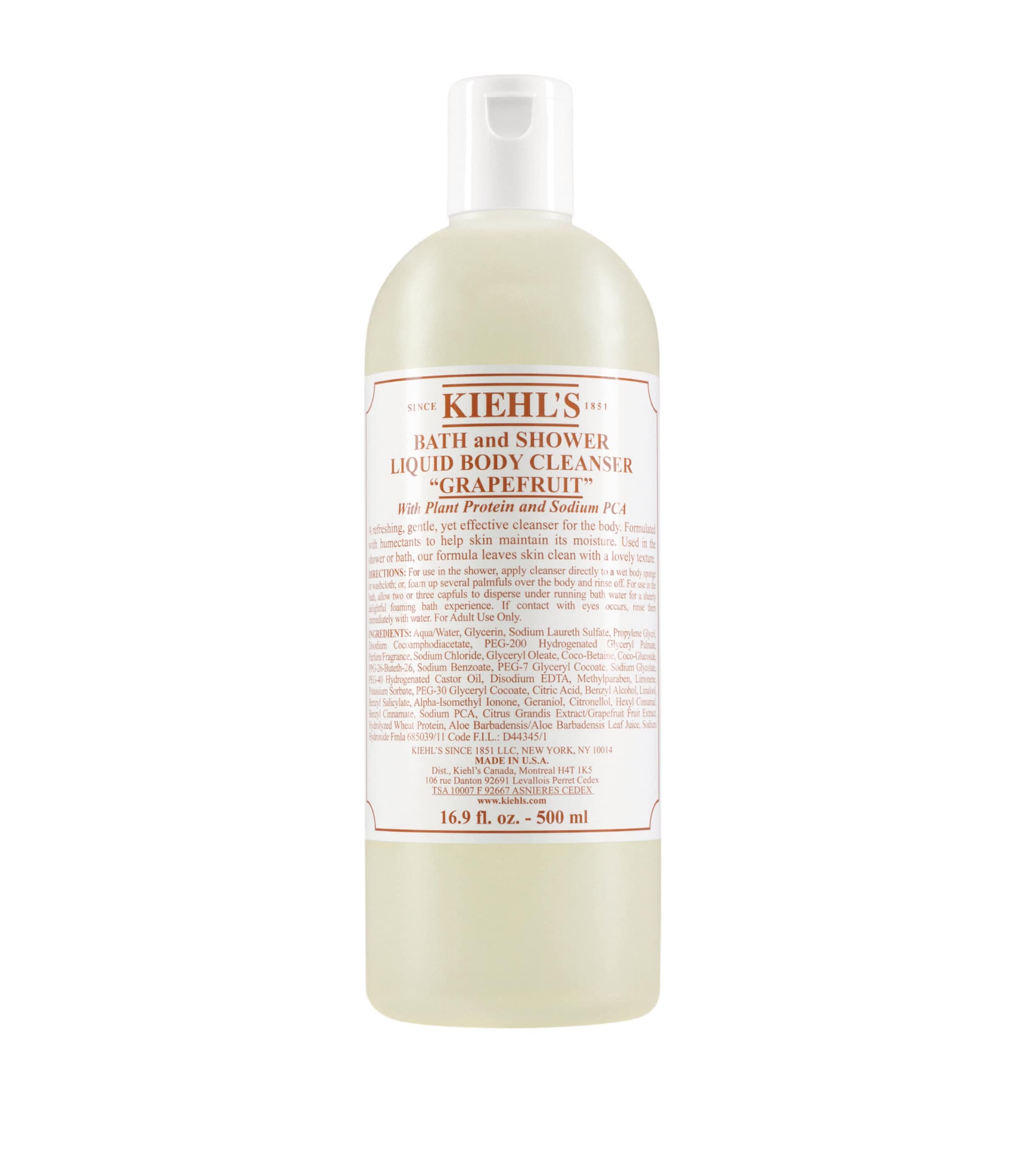 Kiehl's Grapefruit Bath and Shower Liquid Body Cleanser (500ml) Image 1