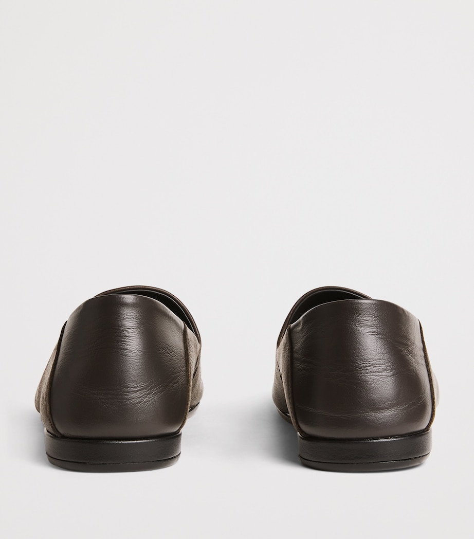 Jacquemus Leather Loafers Dark Brown Image 5