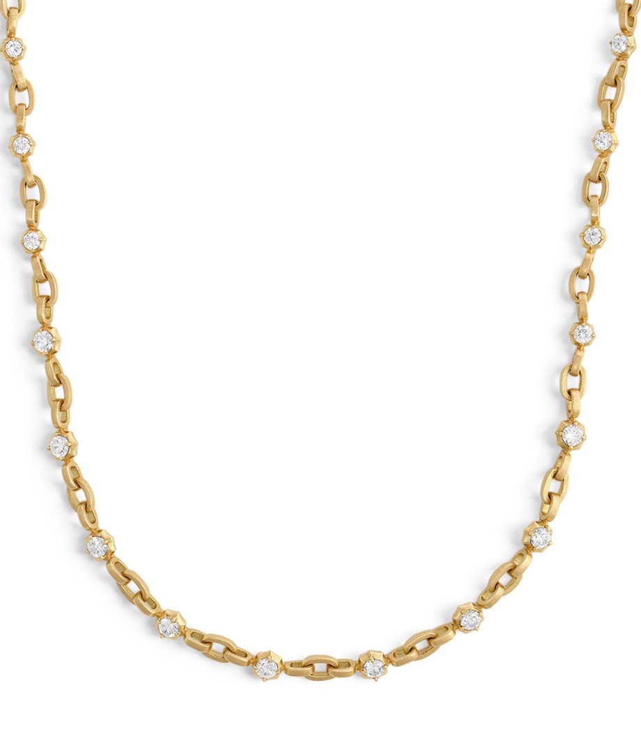 Jade Trau Yellow Gold and Diamond Pippa Necklace Yellow Gold Image 1