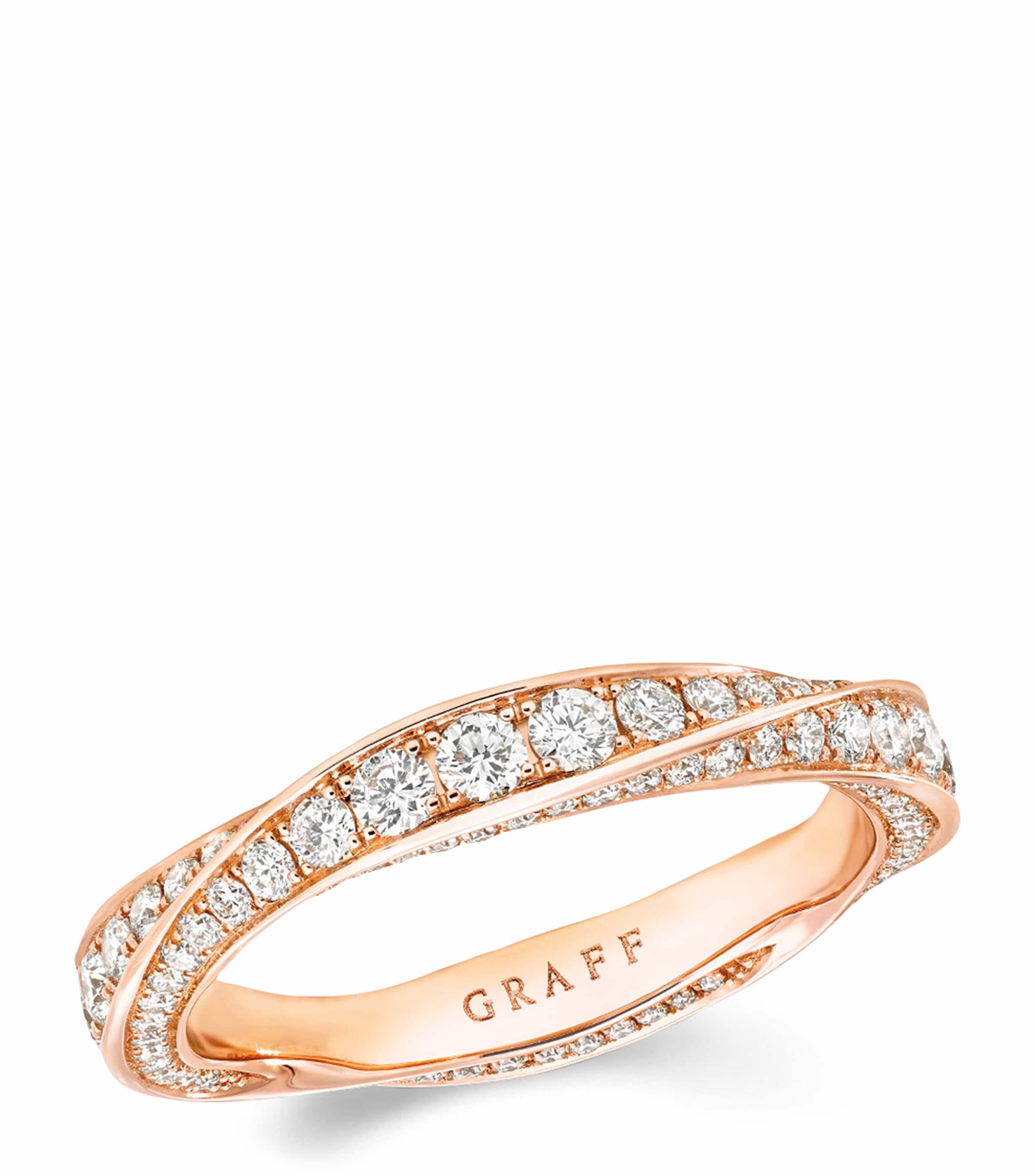 Rose Gold and Diamond Spiral Ring ROSE GOLD Image 1