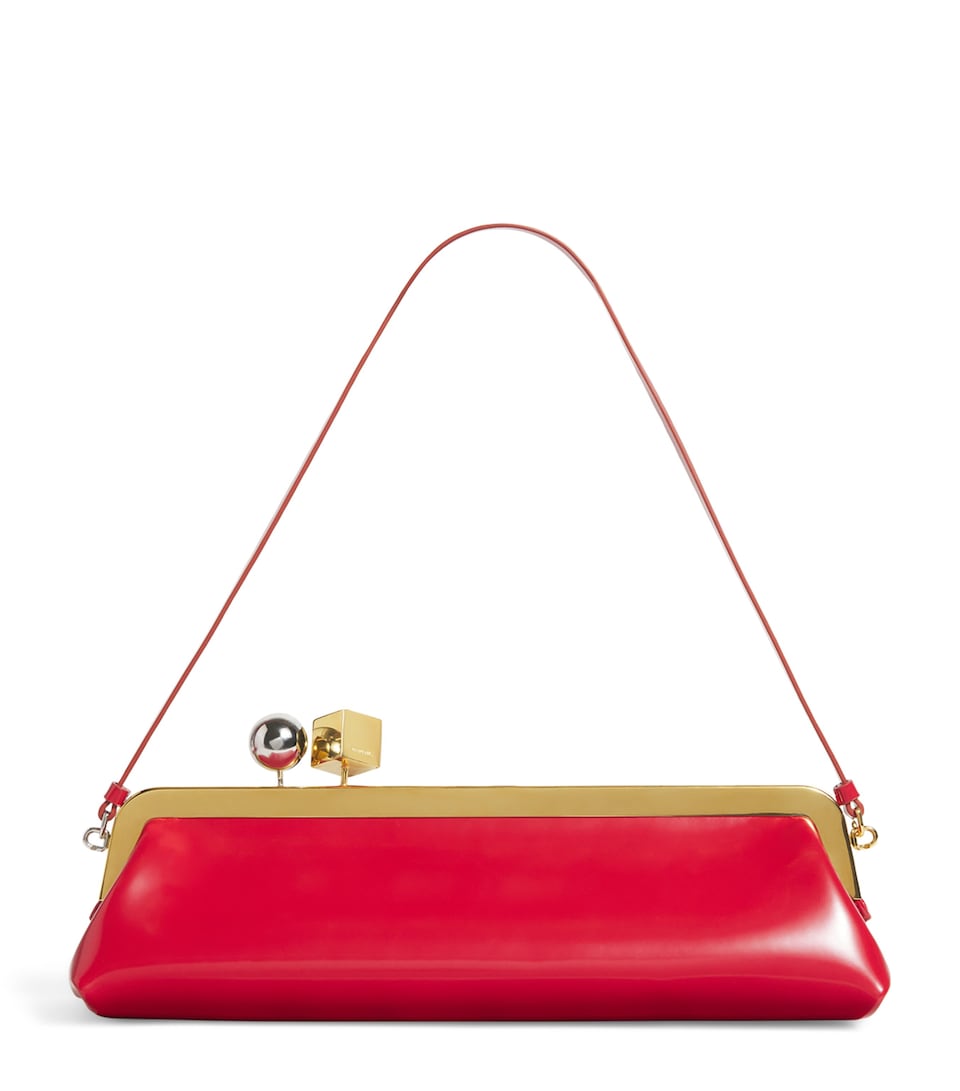 Leather La Pochette Salon Clutch Bag