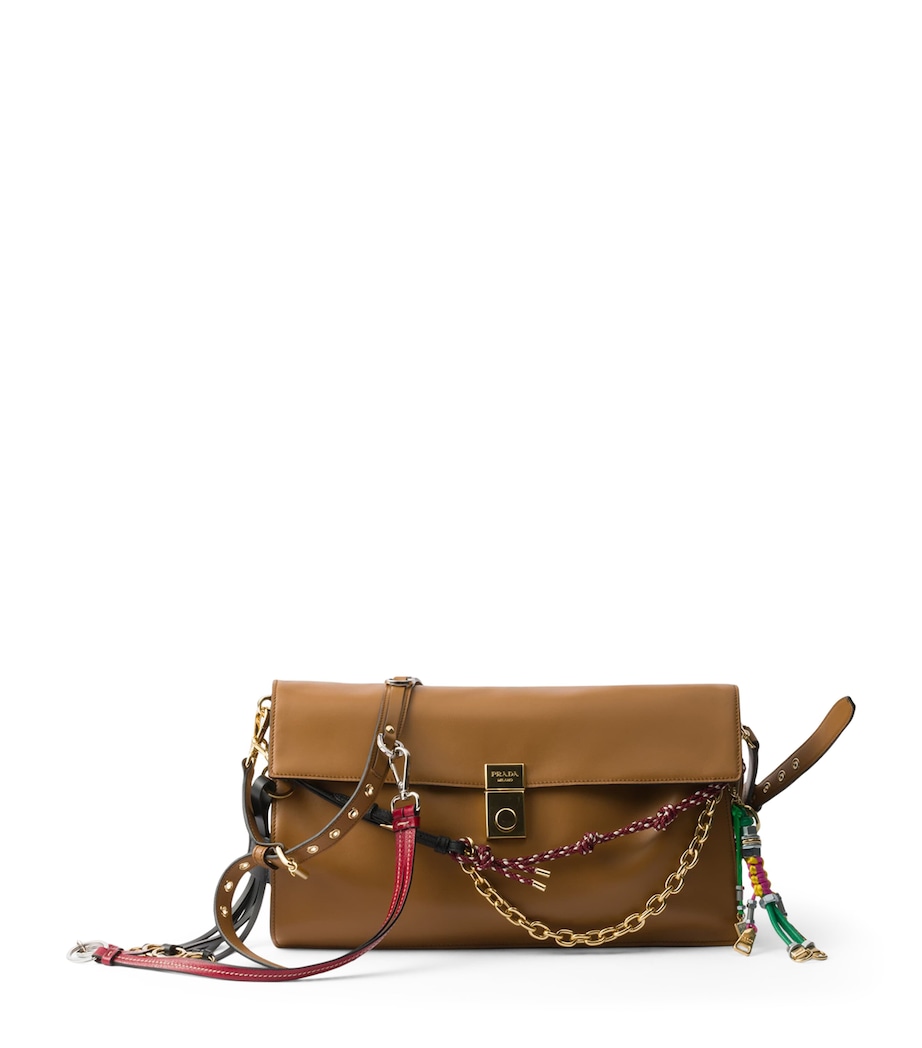 Prada Large Leather Soft Sound Charm Shoulder Bag Image 1