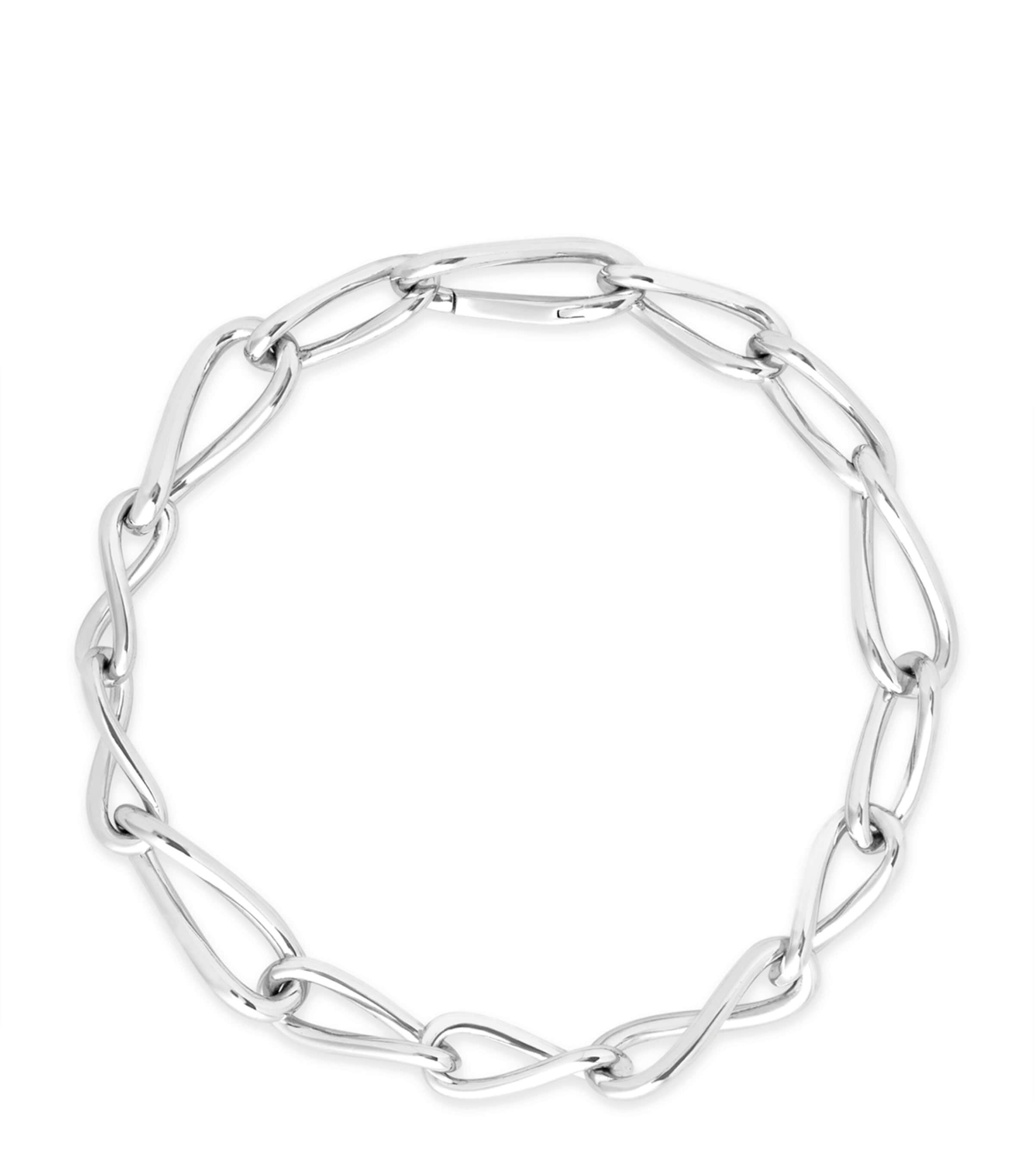 ASTRID & MIYU RHODIUM-PLATED INFINITE CHAIN BRACELET 