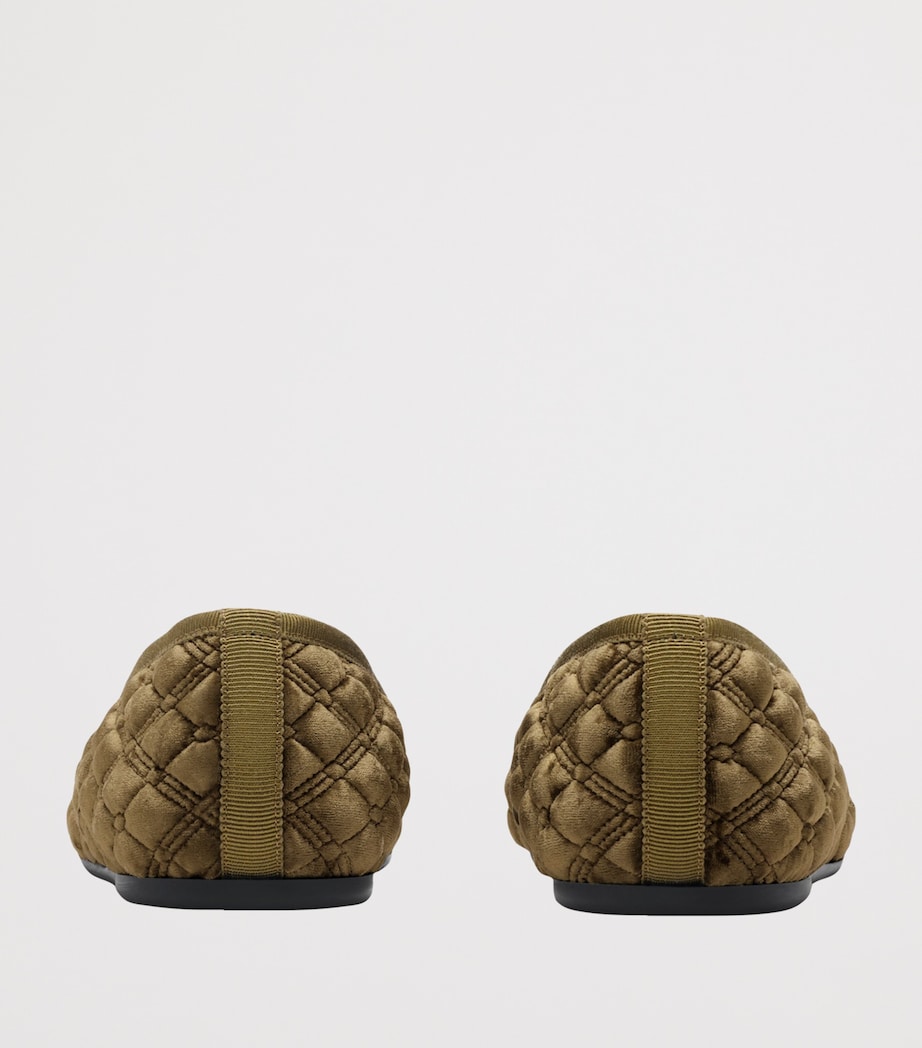 Velvet Quilted Slippers LINDEN Image 3