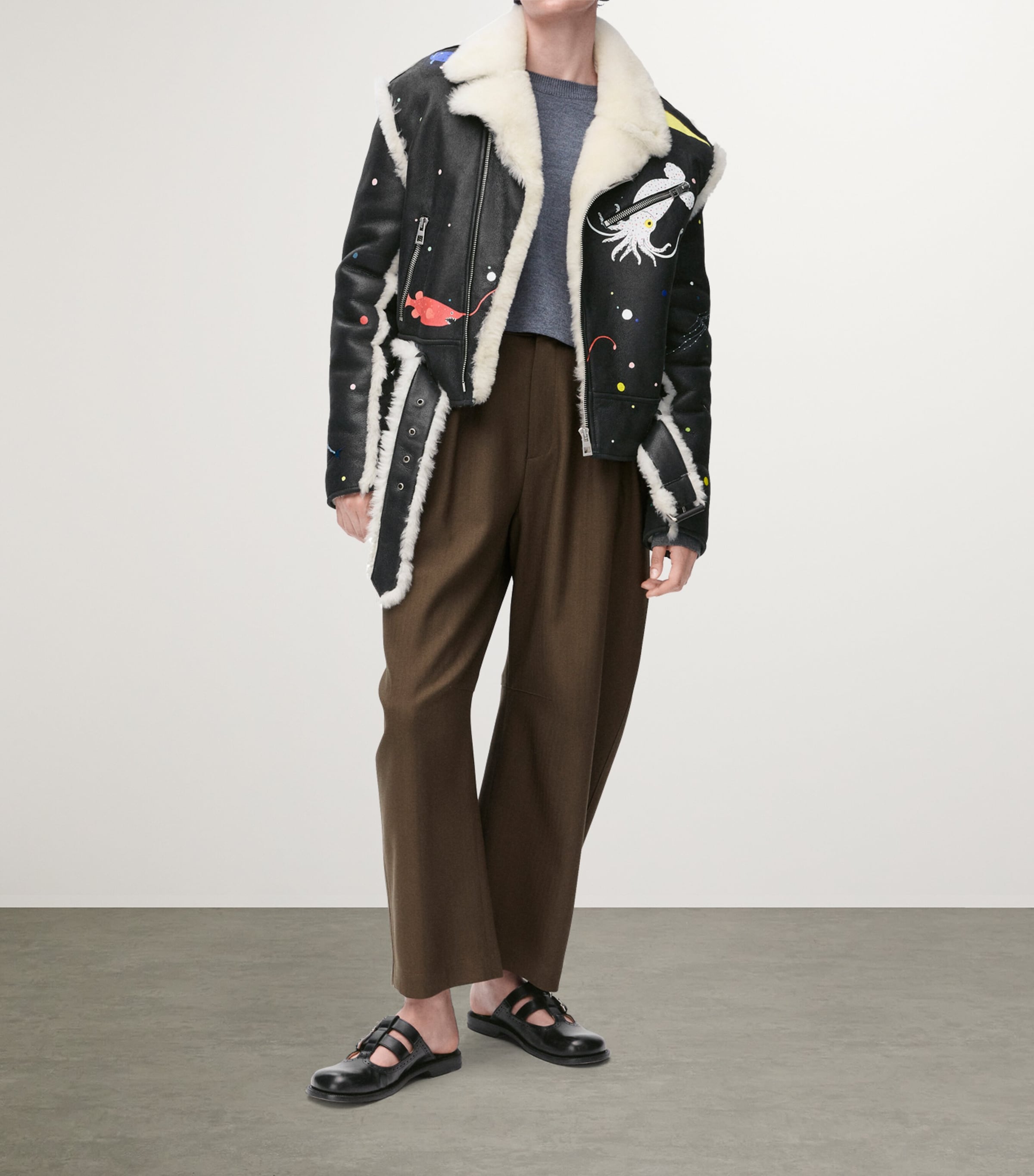 Wool-Blend Barrel Trousers KHAKI GREEN Image 2