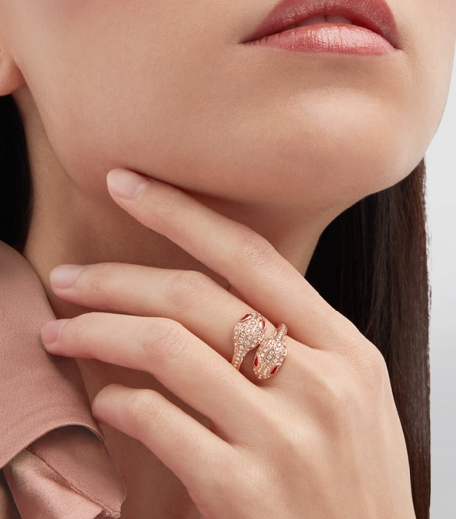 Bvlgari Rose Gold, Diamond and Rubellite Serpenti Seduttori Ring Pink Gold Image 6