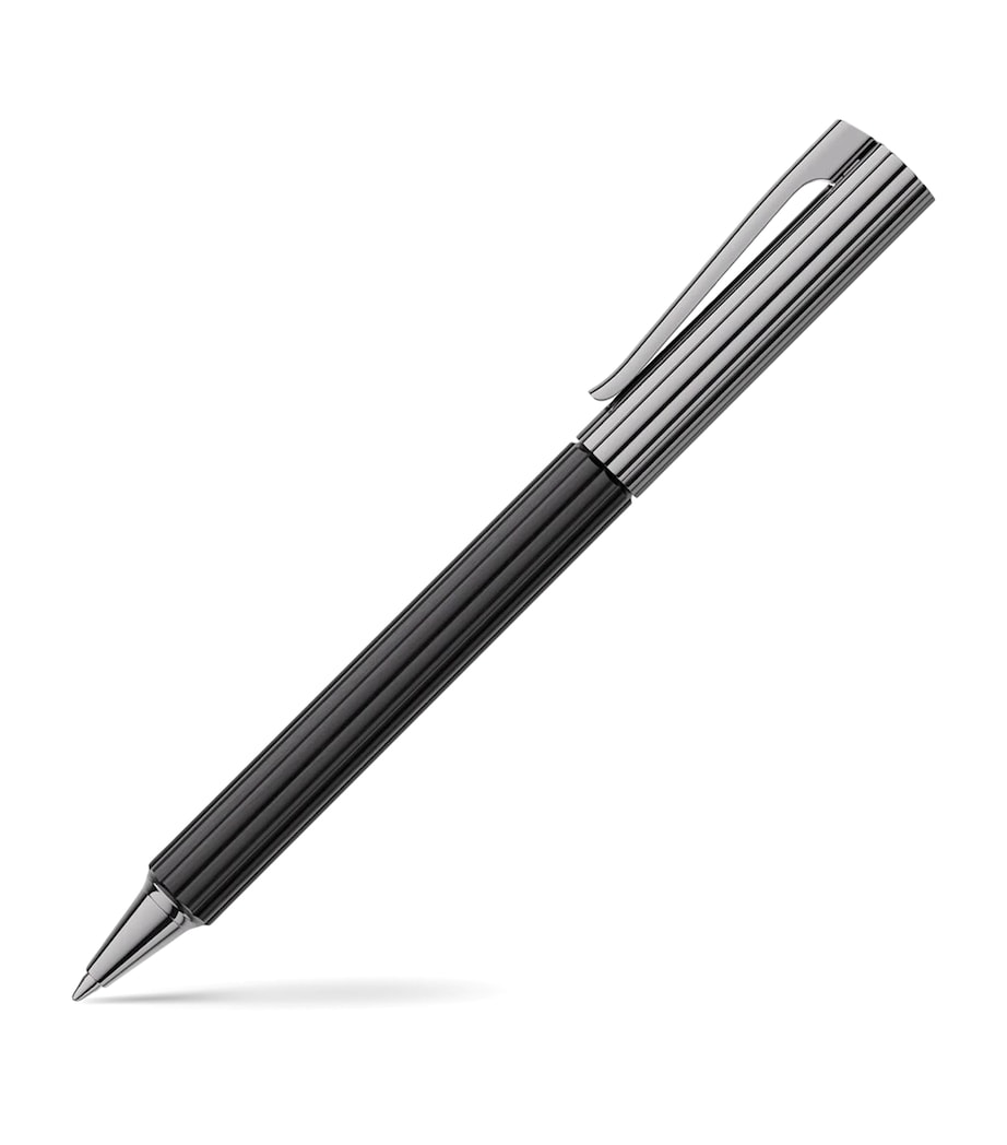 Ebony Wood Bloom Ballpoint Pen BLACK Image 1