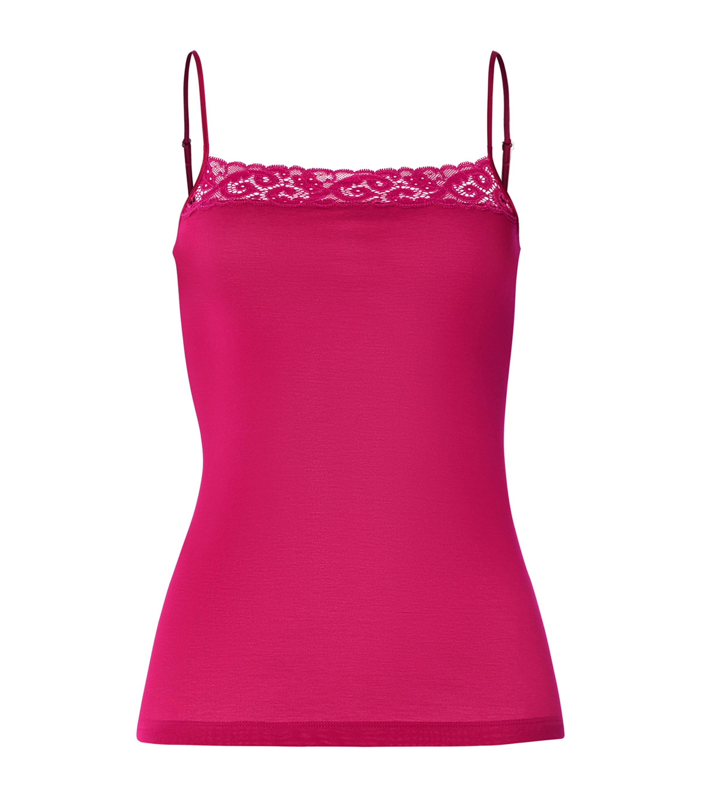 Hanro Womens Cotton Moments Camisole Light Sangria Image 1
