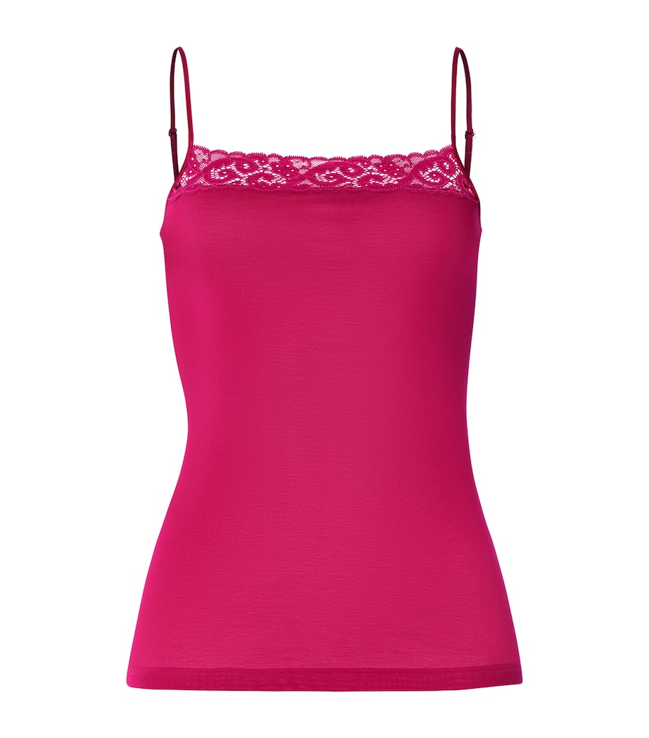 Hanro Womens Cotton Moments Camisole Light Sangria Image 1