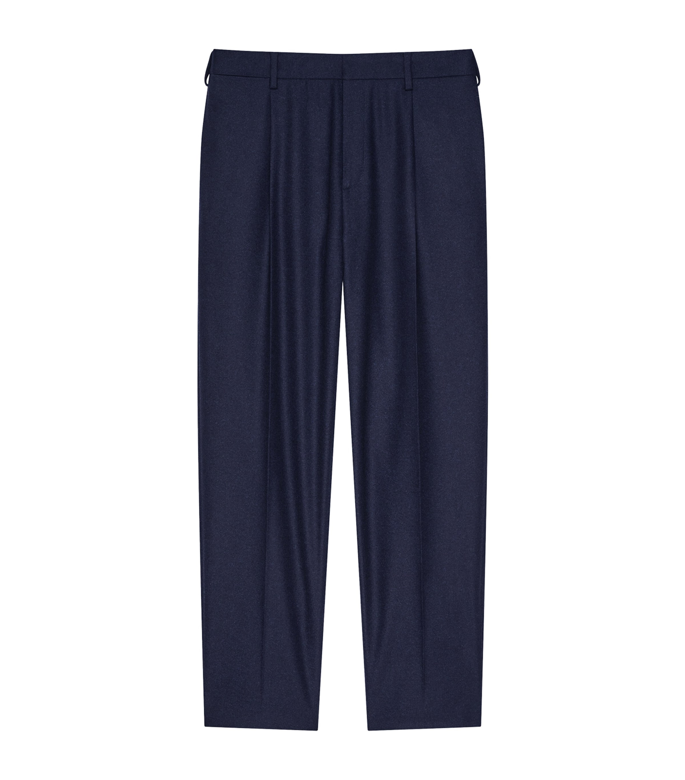 Wool Flannel Trousers NAVY Image 1