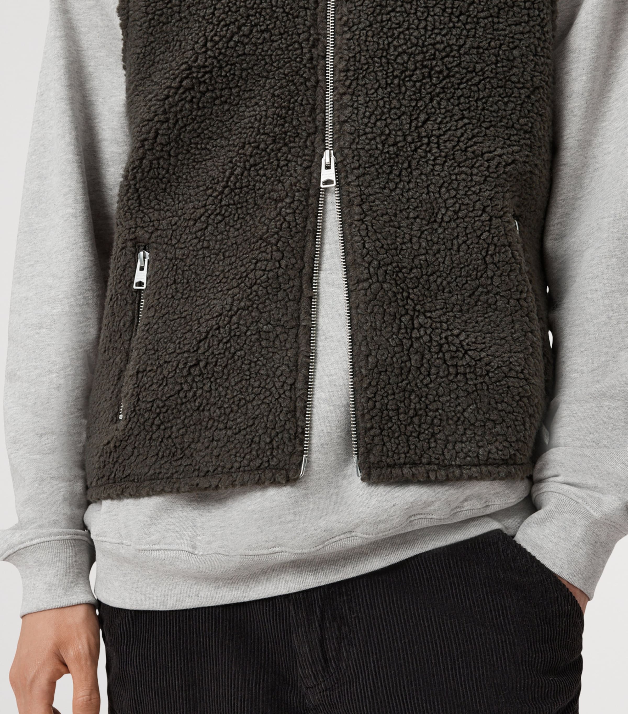 Fleece Otis Gilet DARK KHAKI GREEN Image 6