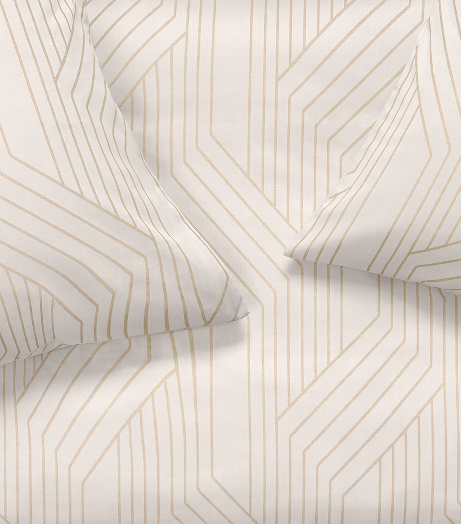 Schlossberg Geometric Ennio Super King Oxford Pillowcase (50cm x 90cm) Beige Image 4