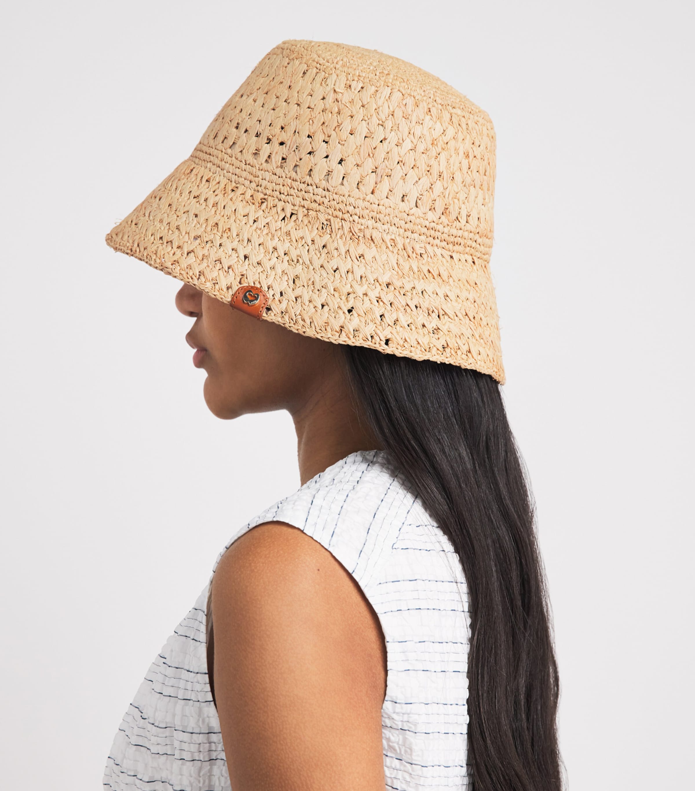 Maje Raffia Bucket Hat Beige Image 2