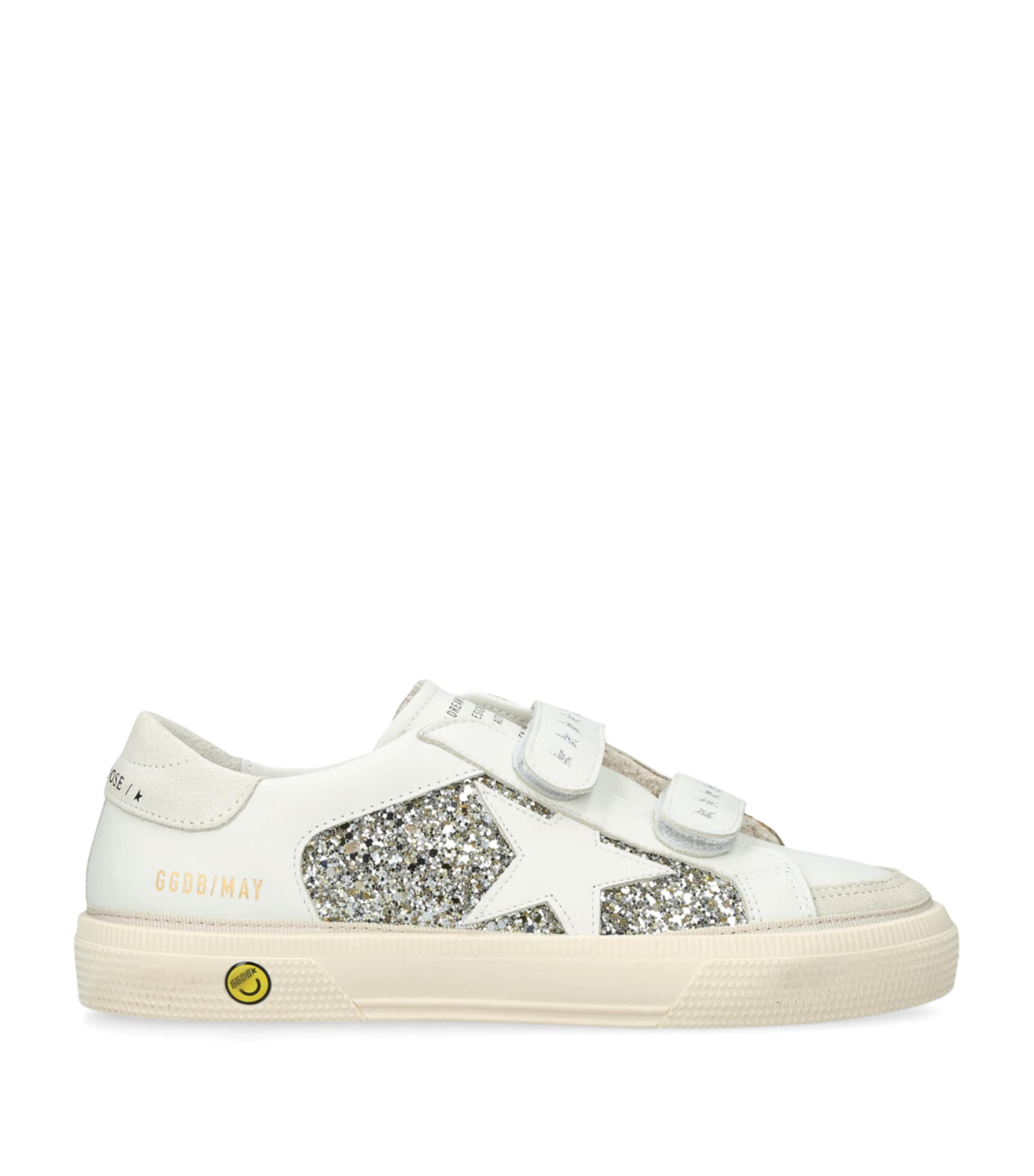Golden Goose Leather Glitter May Sneakers | Girls Shoes | Trainers | Designers | Golden Goose