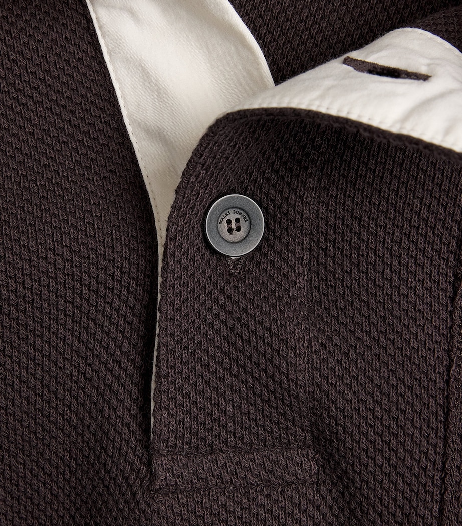 Cotton Polo Shirt DARK BROWN Image 5