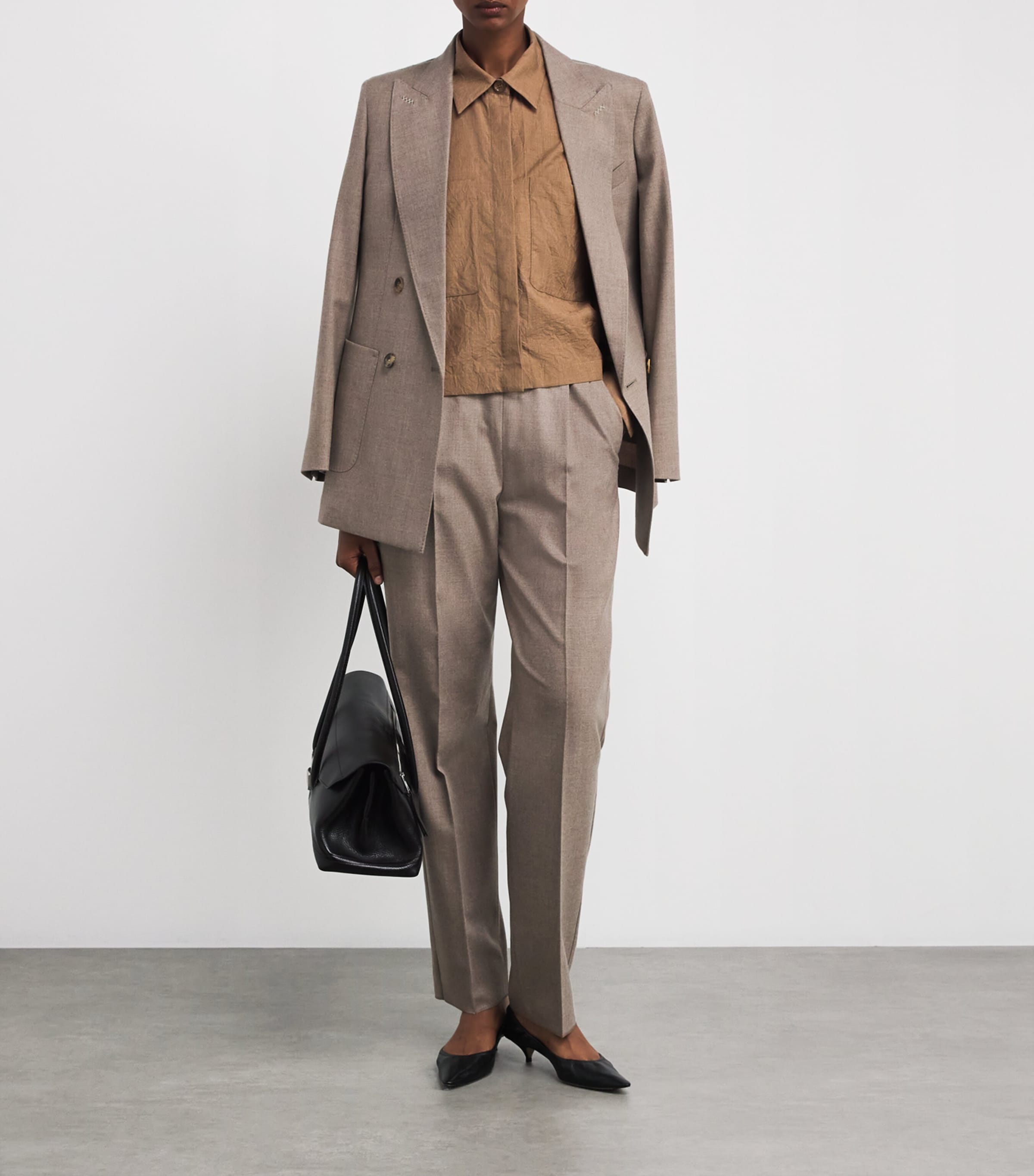 Wool Crinkled Overshirt HAZELNUT BROWN Image 2