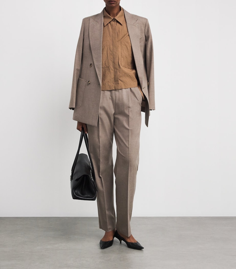 Wool Crinkled Overshirt HAZELNUT BROWN Image 2