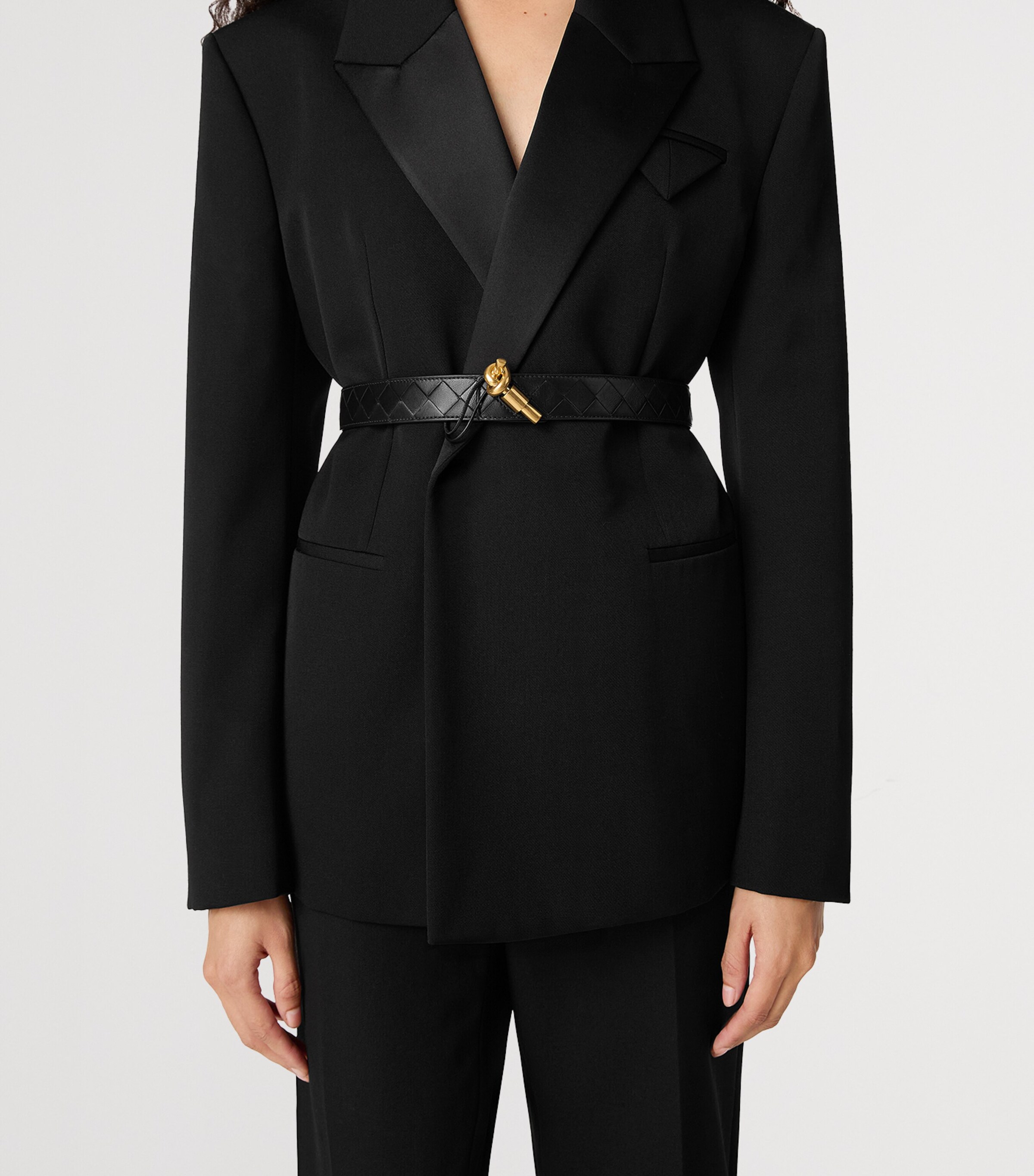 Leather Intrecciato Andiamo Belt 1019 Image 2