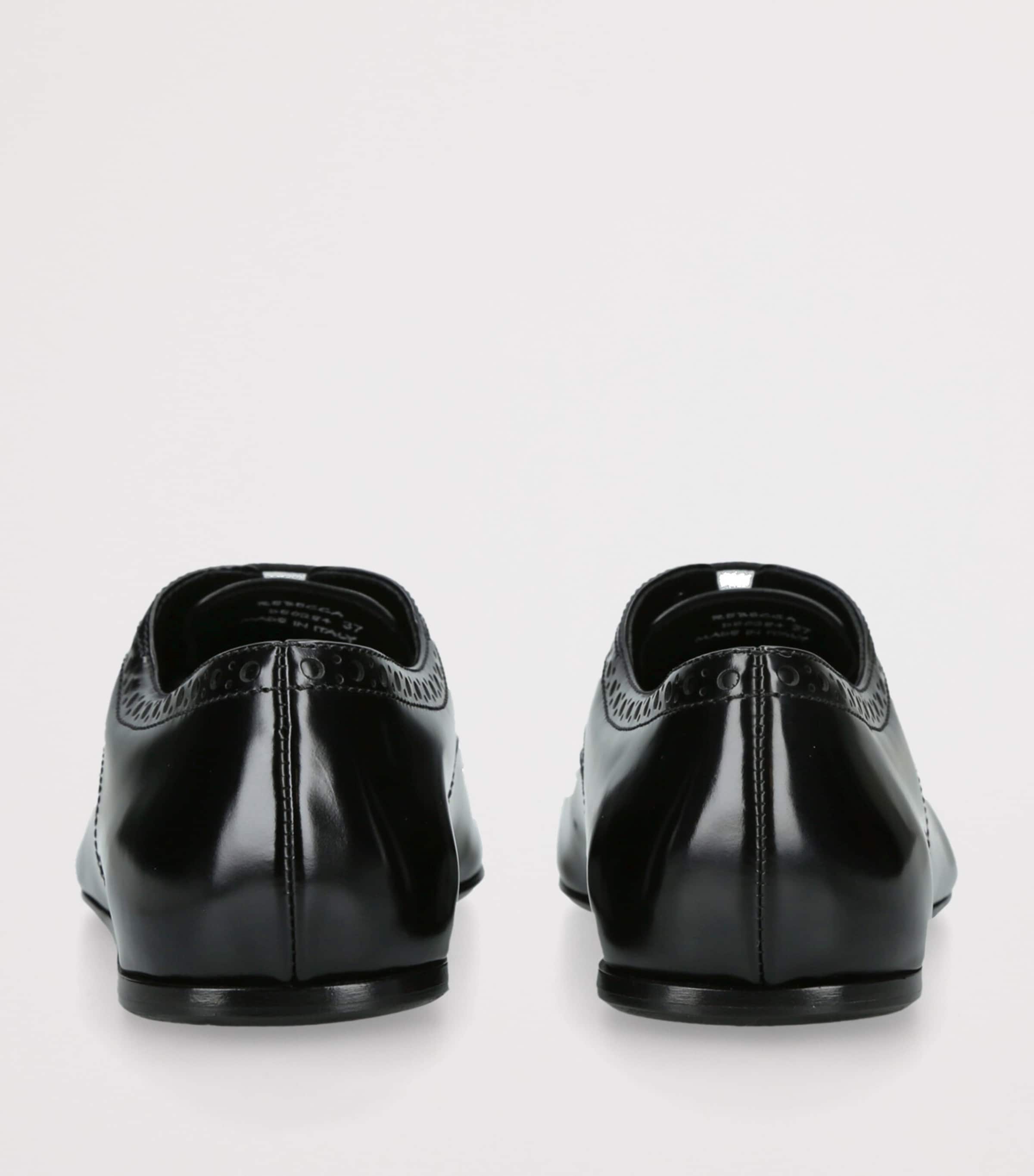 Leather Rebecca Lace-Up Derby Shoes BLACK Image 2