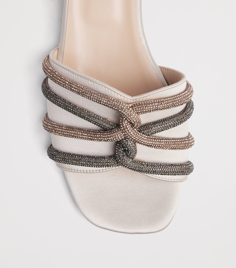 Satin Embellished Mules 20 SABBIA Image 5