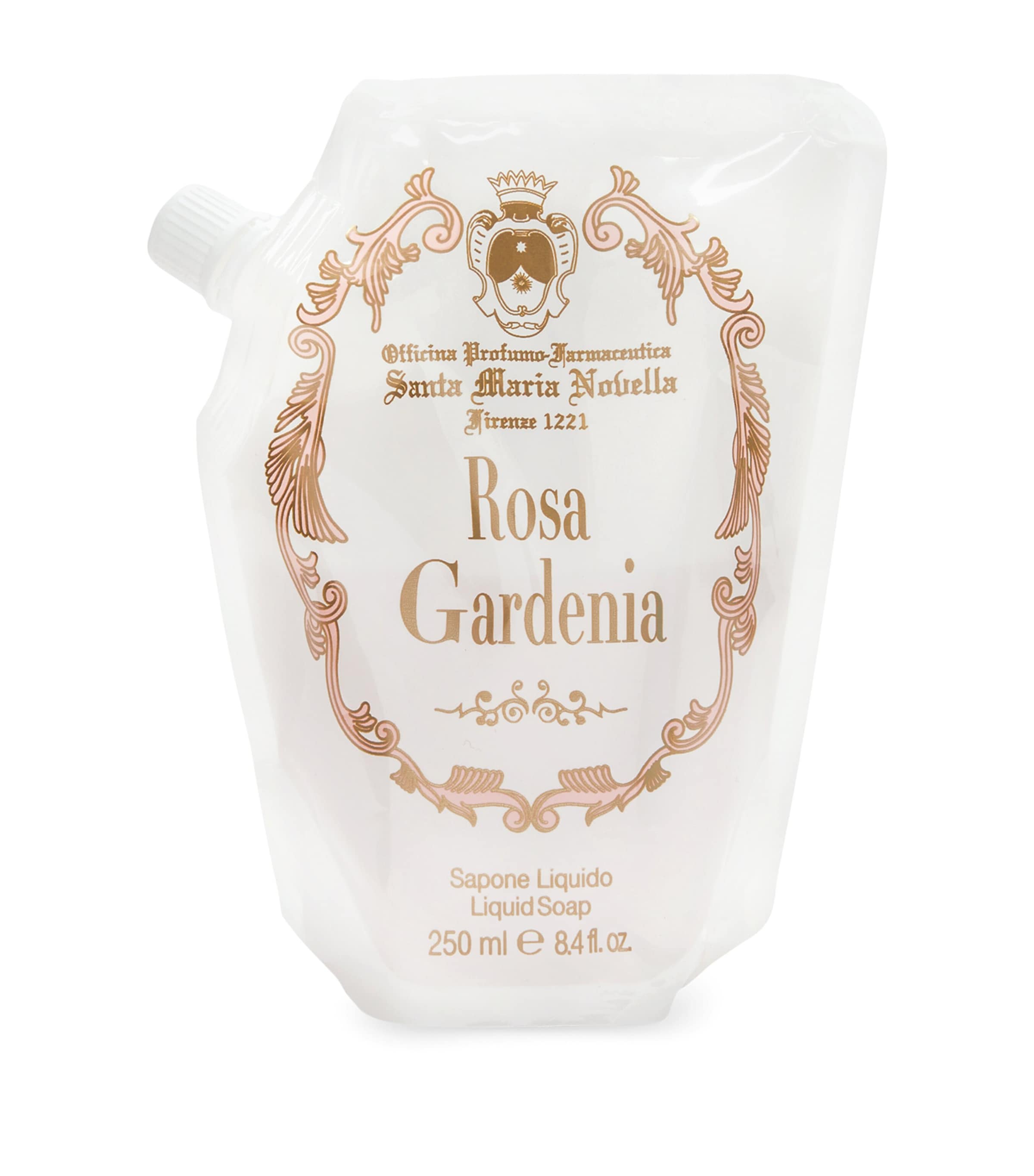 SANTA MARIA NOVELLA Sapone Liquido Rosa Gardenia Liquid Hand Soap (250ml) - Refill Image 1