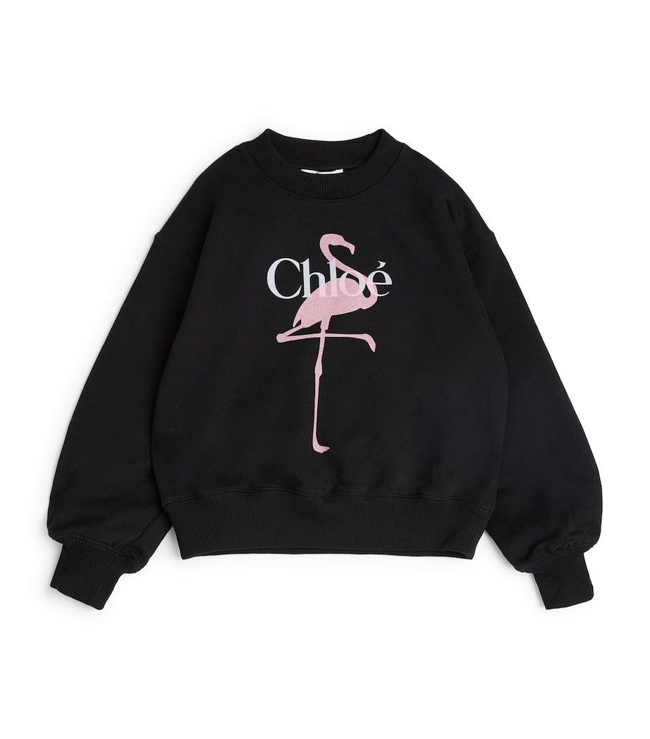 Chloé Kids Cotton Logo Sweatshirt (4-14 Years) Black Image 1