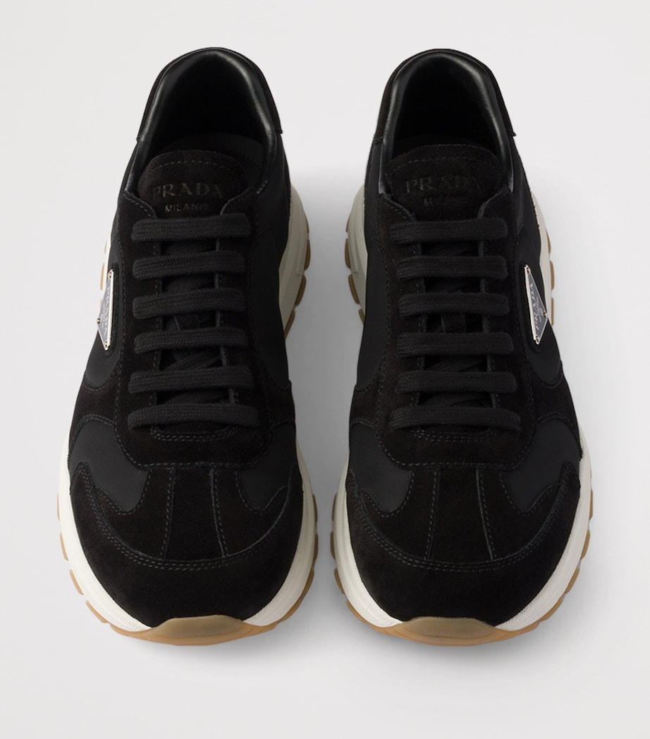 Re-Nylon and Suede Prax 2.0 Sneakers F0632 Image 4