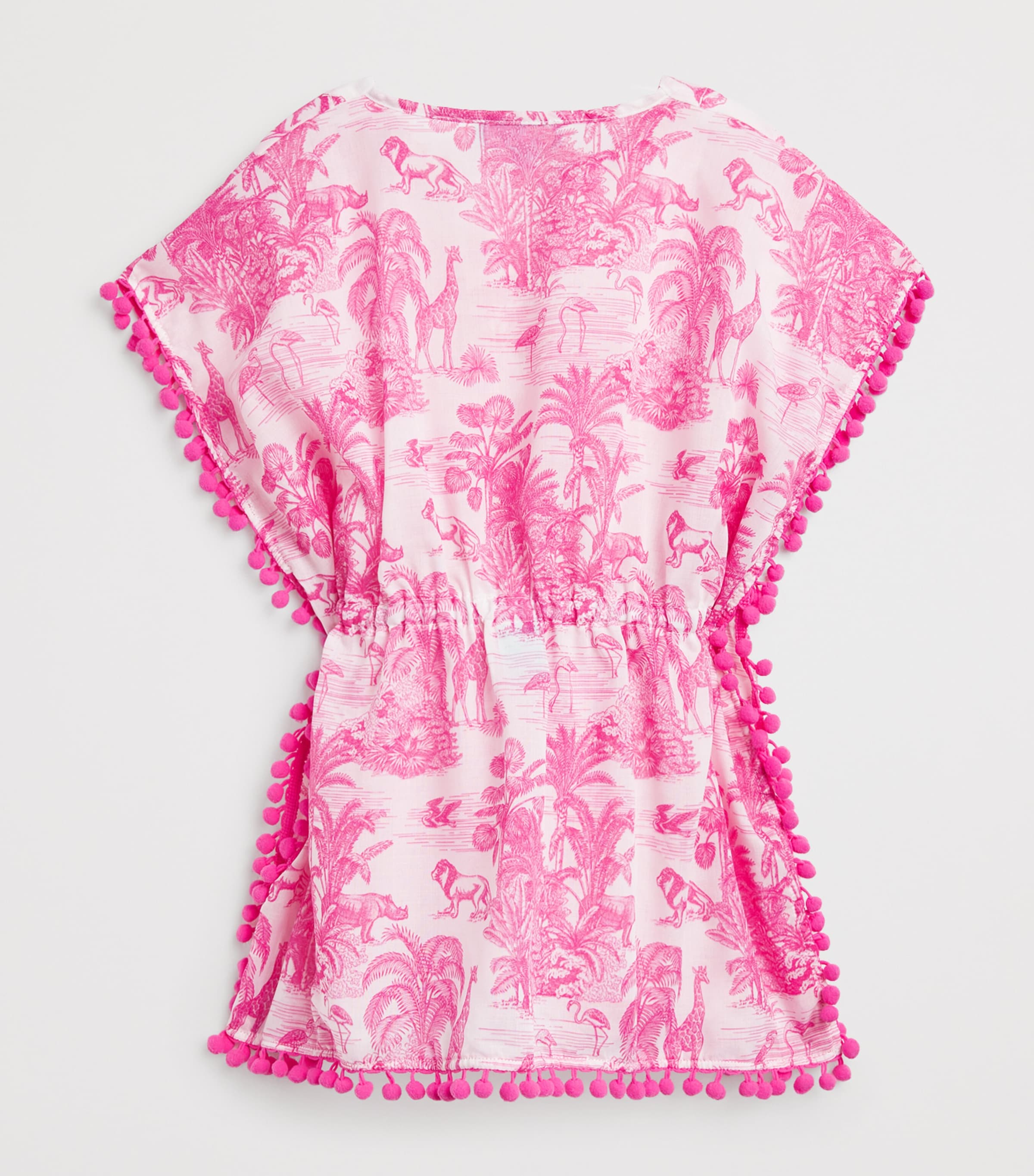 MARIE RAXEVSKY Jungle Print Kaftan (2-12 Years) Jungle Pink Image 2