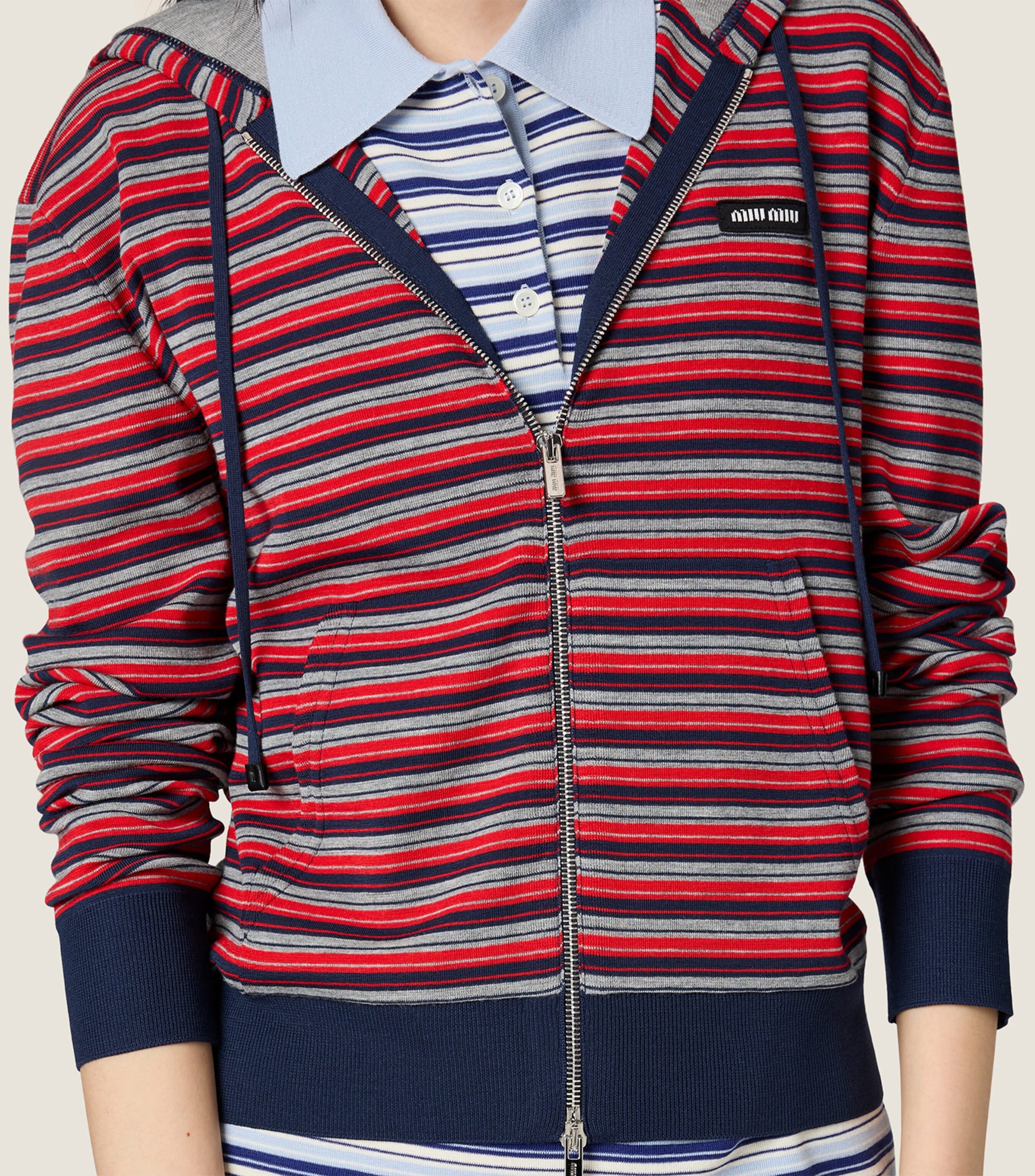 Miu Miu Womens WOOL HOODIE JACKET. Image 4