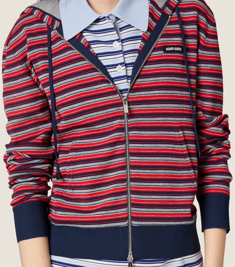 Miu Miu Womens WOOL HOODIE JACKET. Image 4