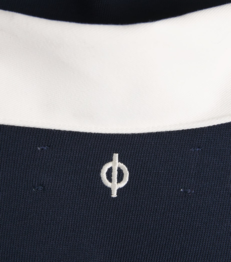 Samsøe Samsøe Mens Stripe Sakevin Rugby Sweatshirt Bitter Chocolate St. Image 6