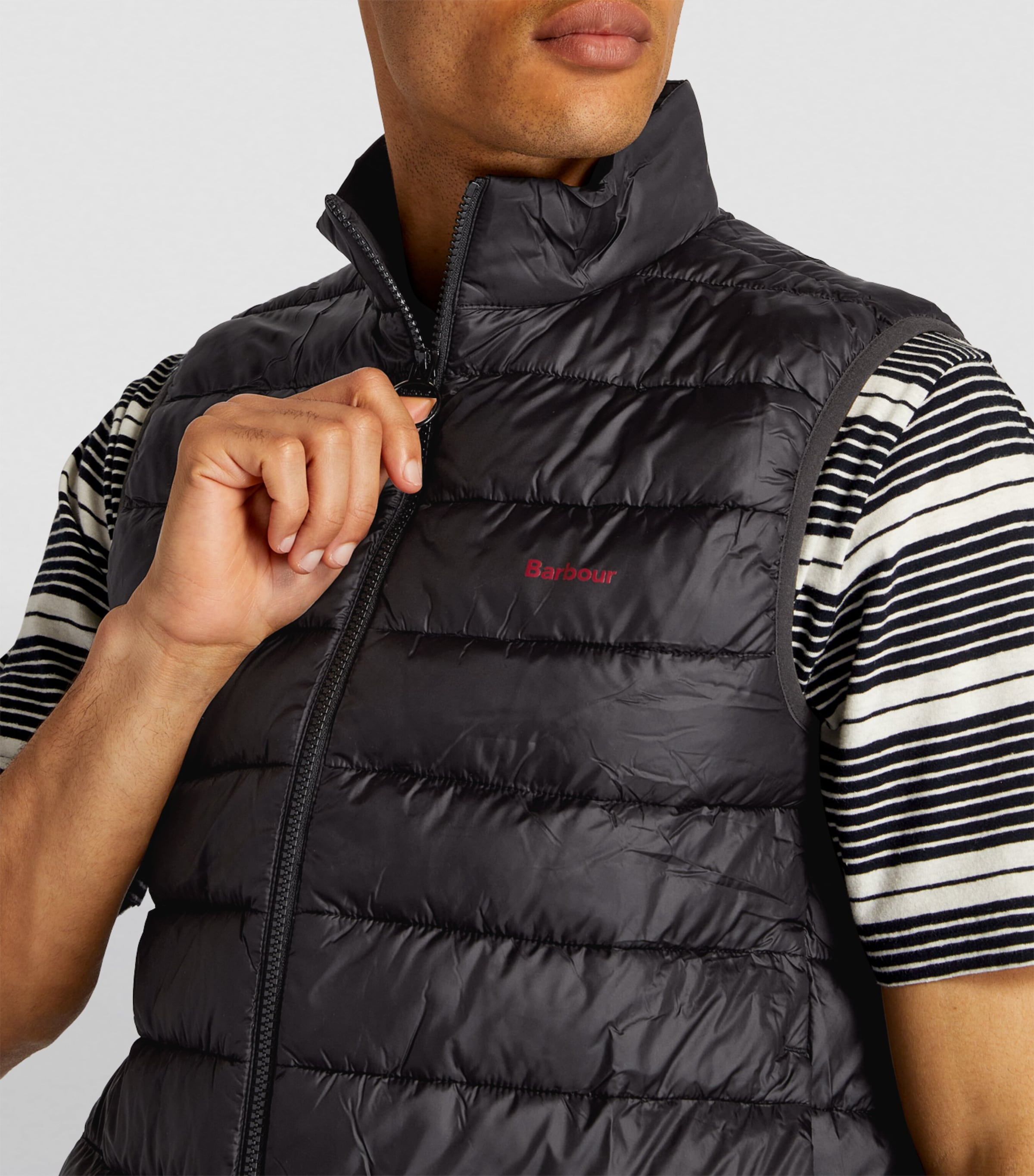 Barbour Black Quilted Bretby Gilet Harrods UK