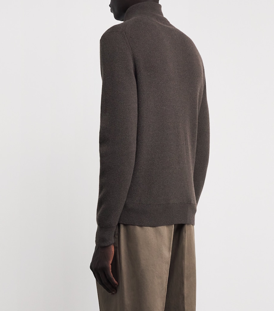 Cashmere Quarter-Zip Sweater A.6 MARRONE A25/26 Image 4