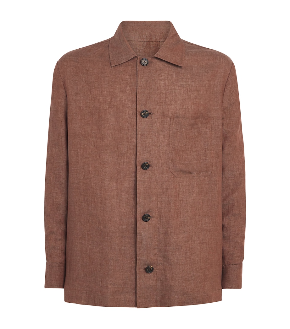 x Harrods Linen Overshirt VICUNA Image 1